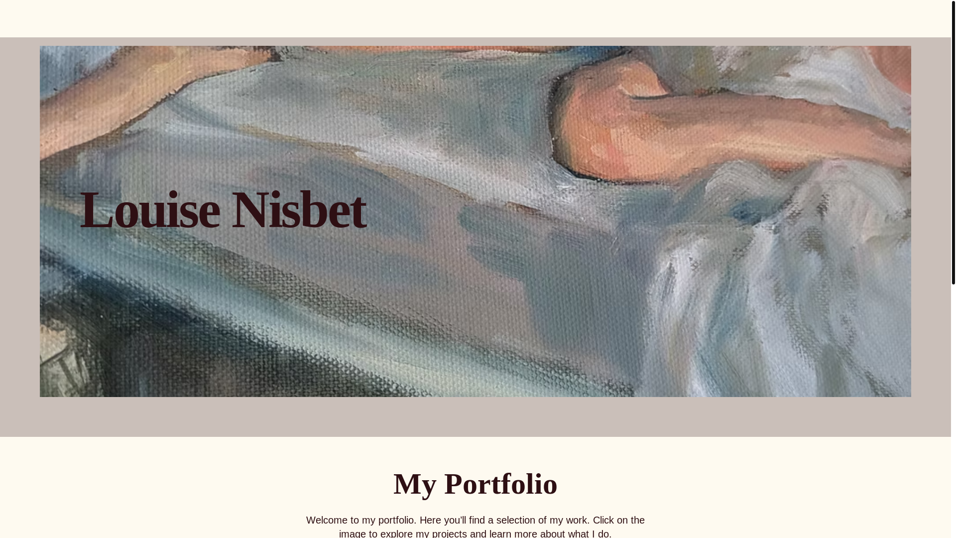 website screenshot of https://louisenisbet.com/