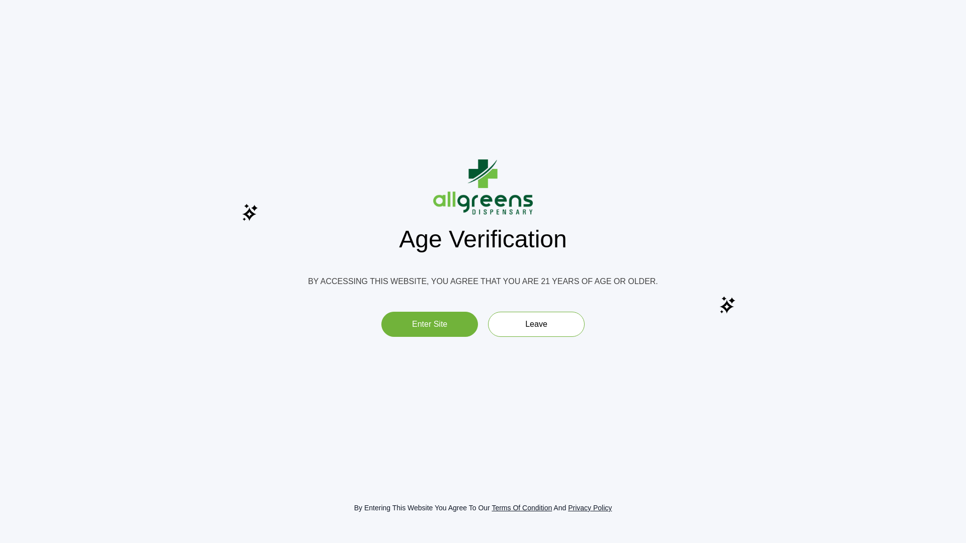 website screenshot of https://allgreens-notifications.com/