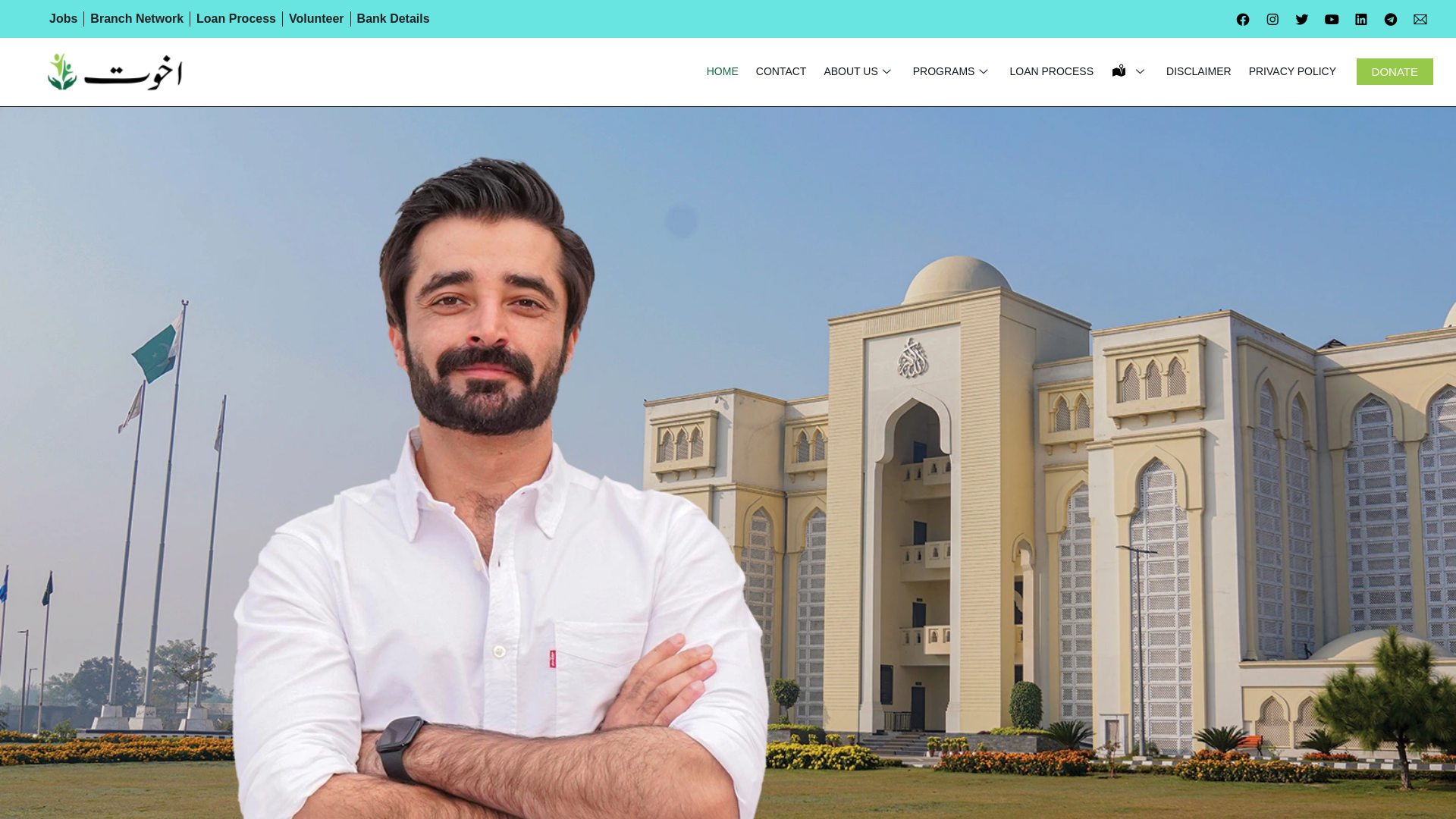 website screenshot of https://alkhidmatfoundationloans.org/