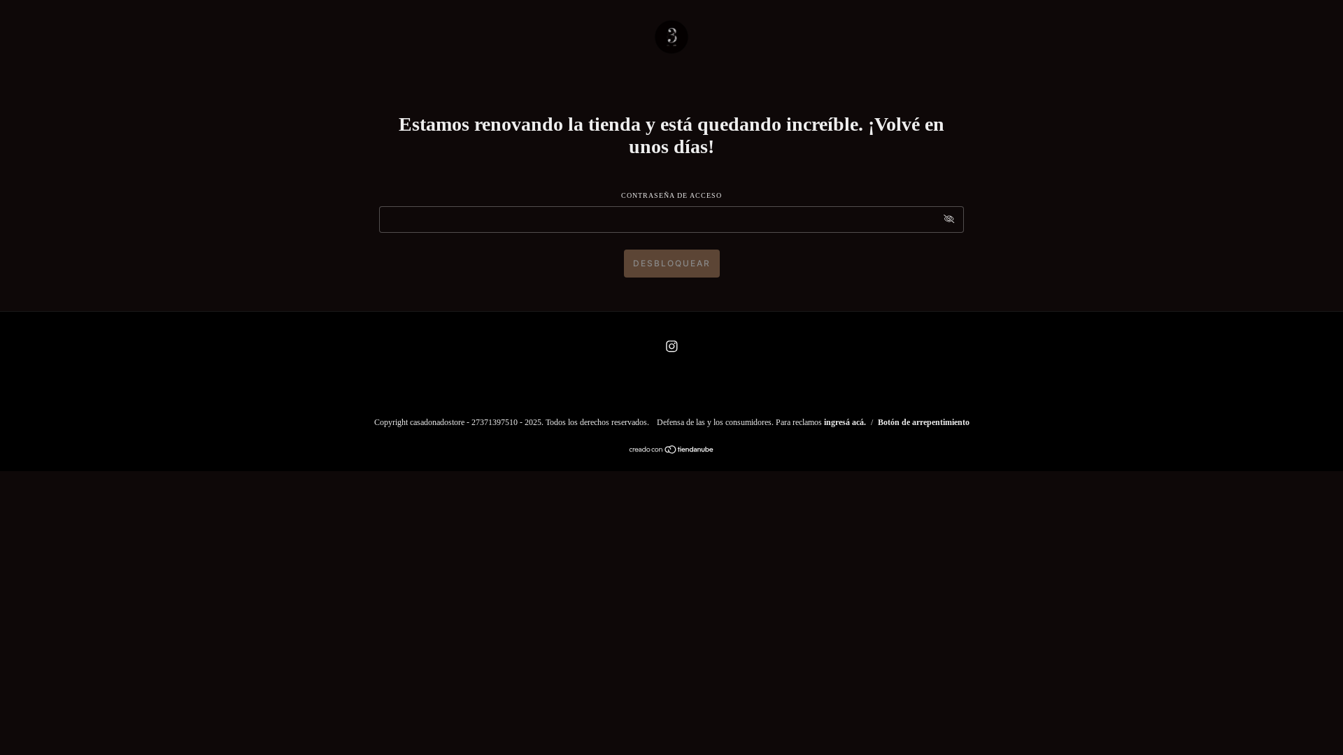 website screenshot of https://donadostore.com.ar/