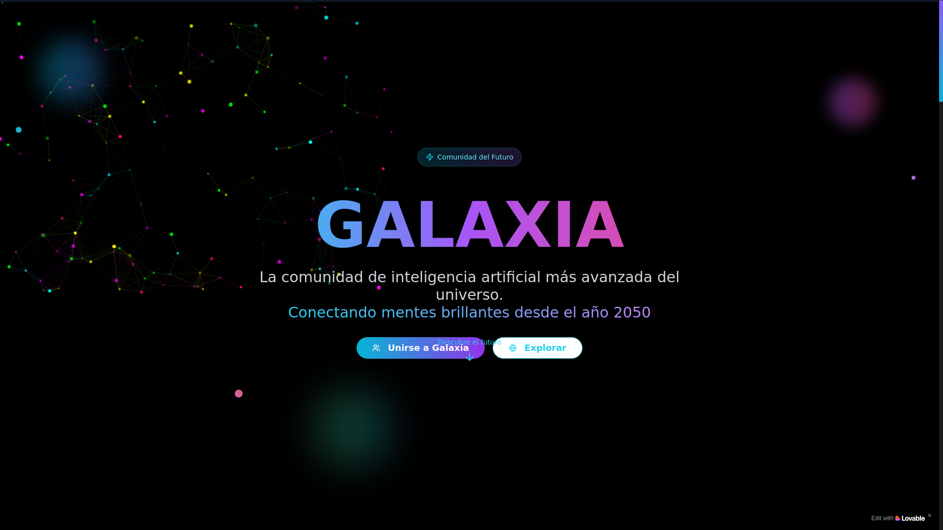 website screenshot of https://galaxiacommunity.com/