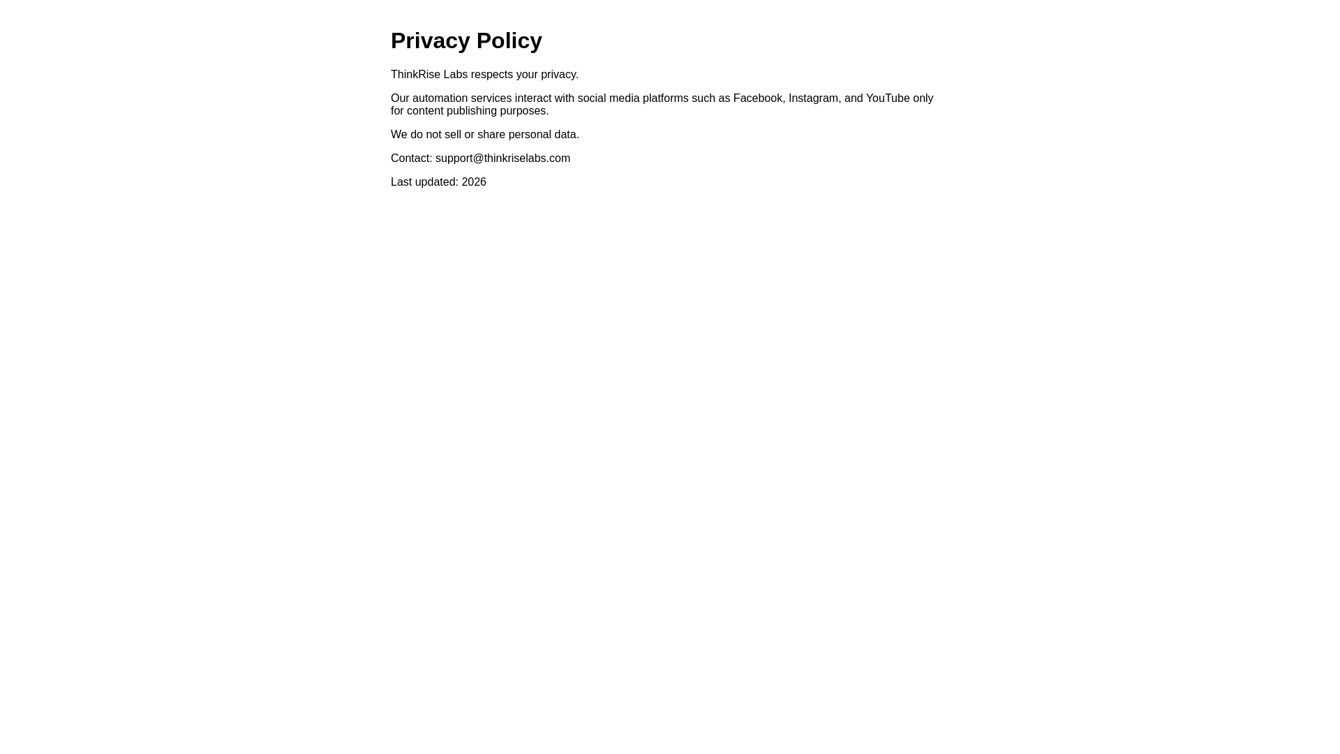 website screenshot of https://thinkriselabs-policy.pages.dev/