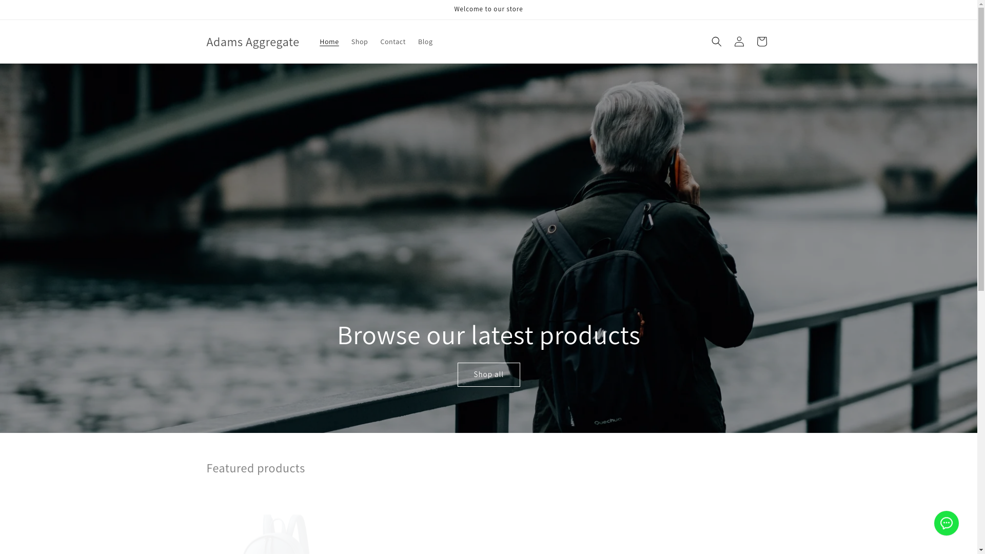 website screenshot of https://adamsaggregate.com/