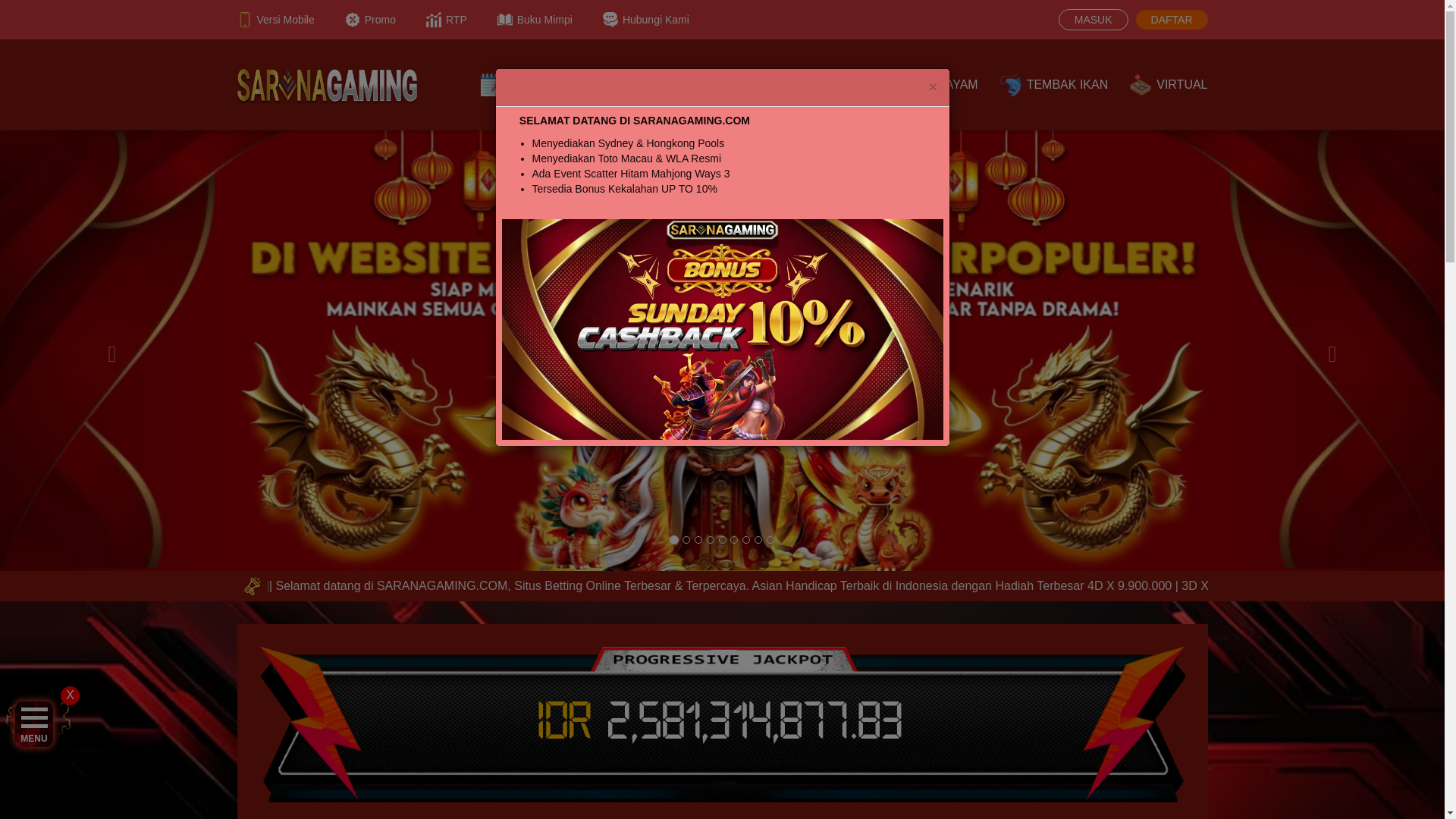 website screenshot of https://apkgamingsarana.space/