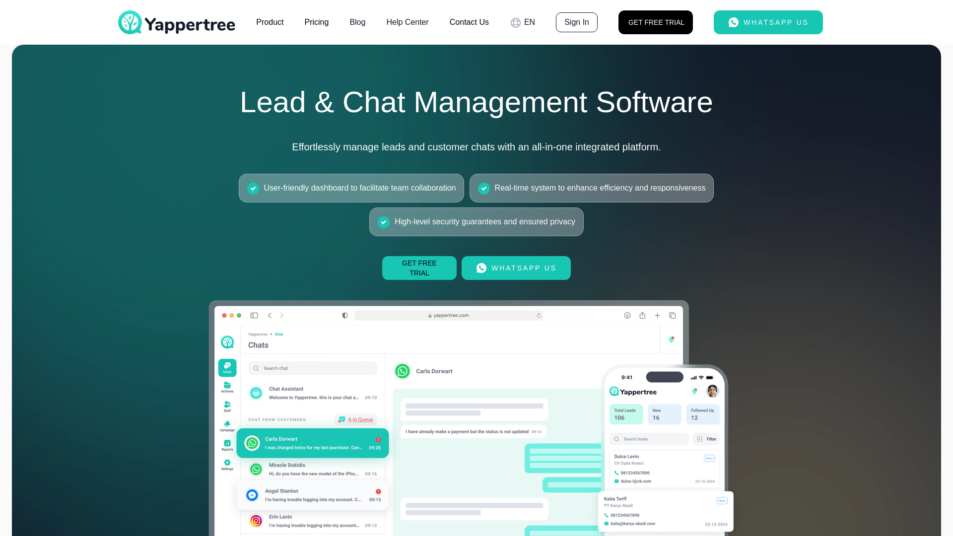 website screenshot of https://yappertree.com/