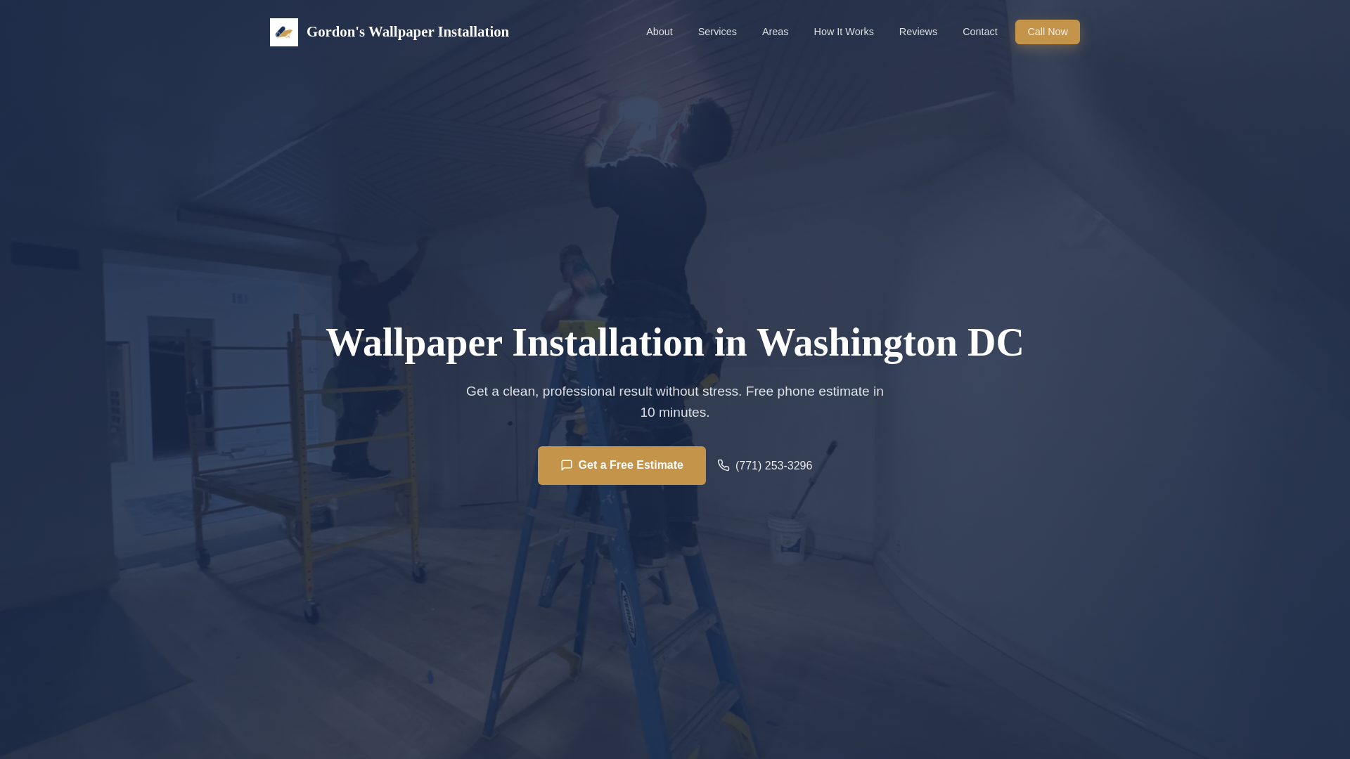 website screenshot of https://elitewallpaperinstallation.com/
