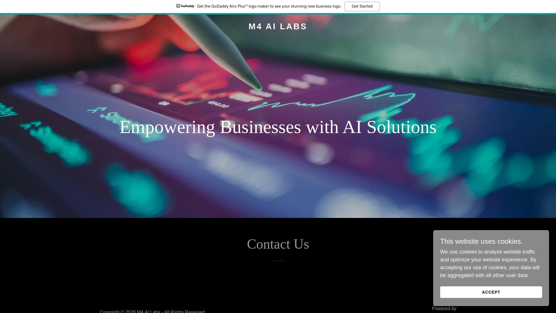 website screenshot of https://m4ailabs.com/