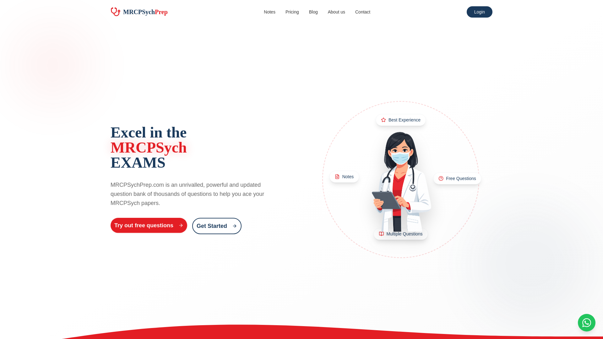 website screenshot of https://mrcpsychsystem.com/