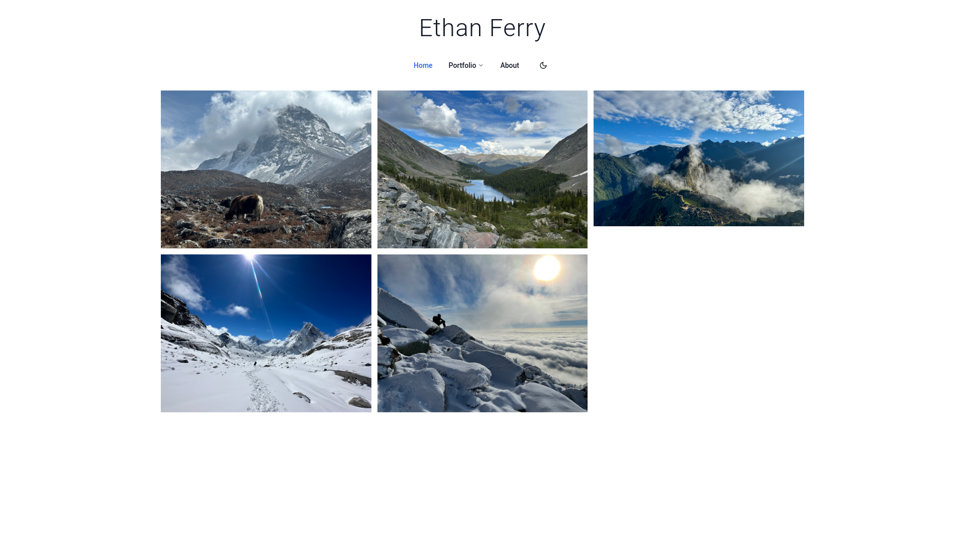 website screenshot of https://ethanferry.pages.dev/
