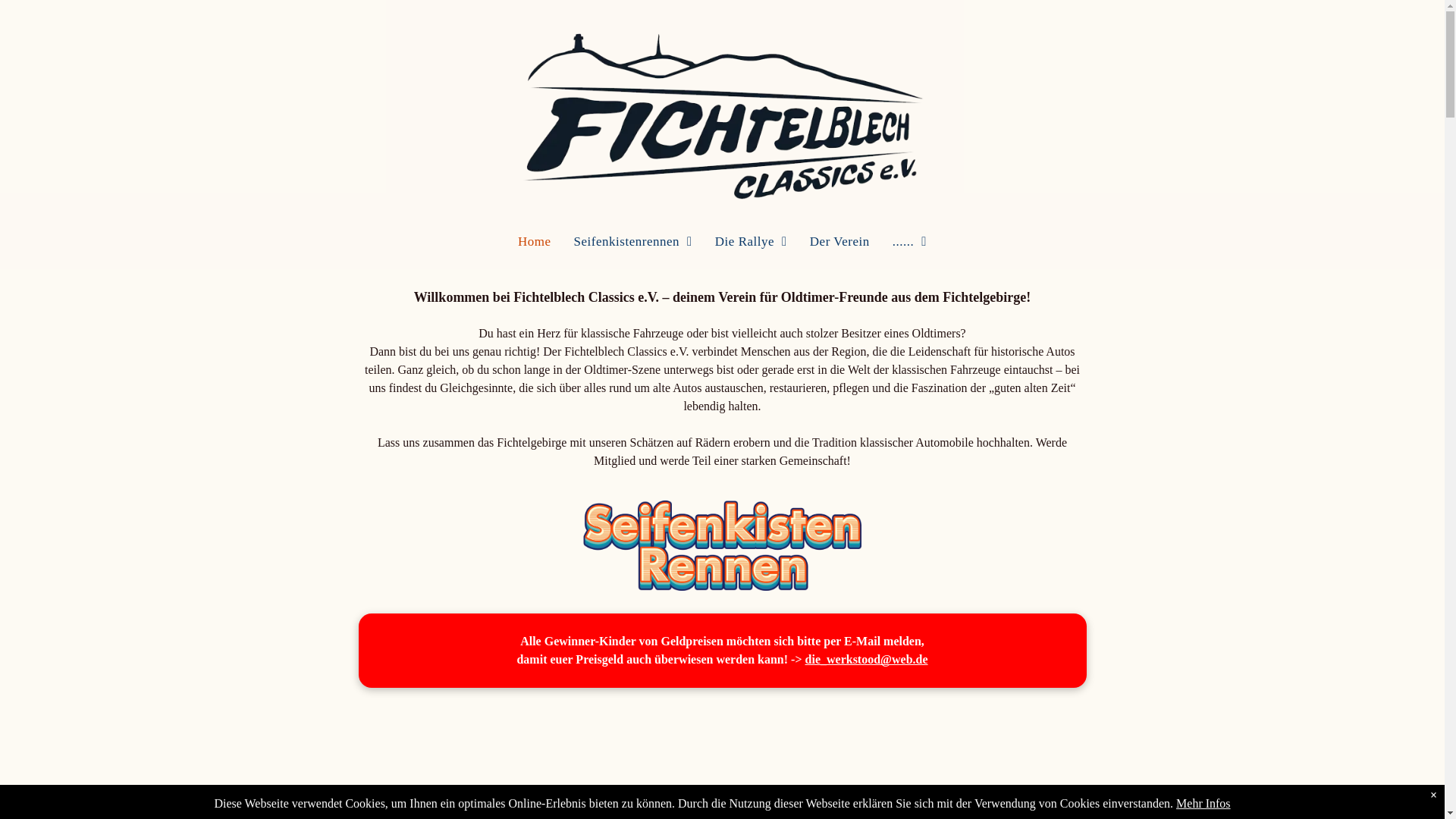 website screenshot of https://fichtelblech-classics.de/