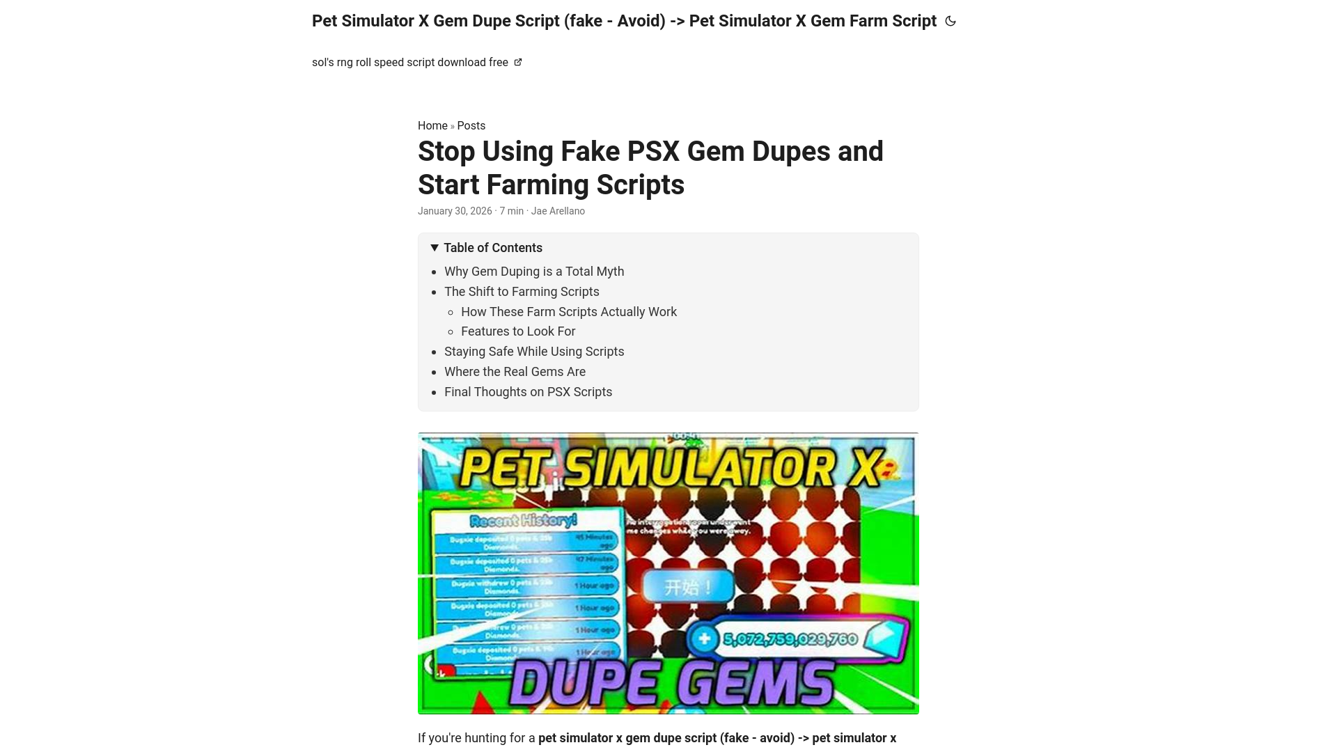 website screenshot of https://pet-simulator-x-gem-dupe-script-fake---avoid---pet-simul.pages.dev/