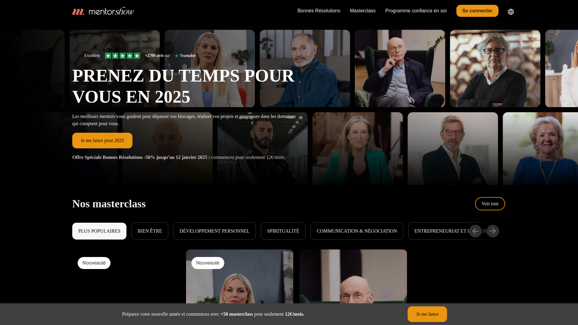 website screenshot of https://go.mentorshow.com/
