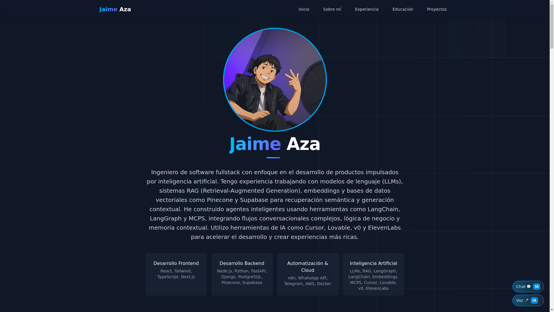 website screenshot of https://jaimeaza.pages.dev/