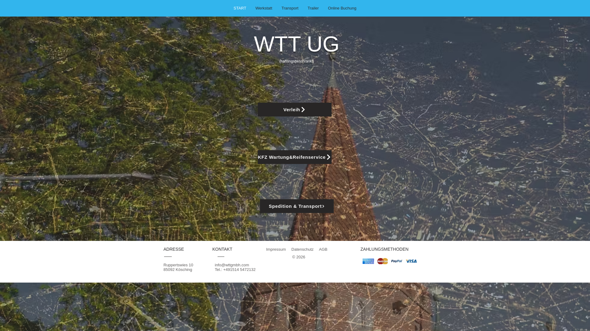 website screenshot of https://wttgmbh.com