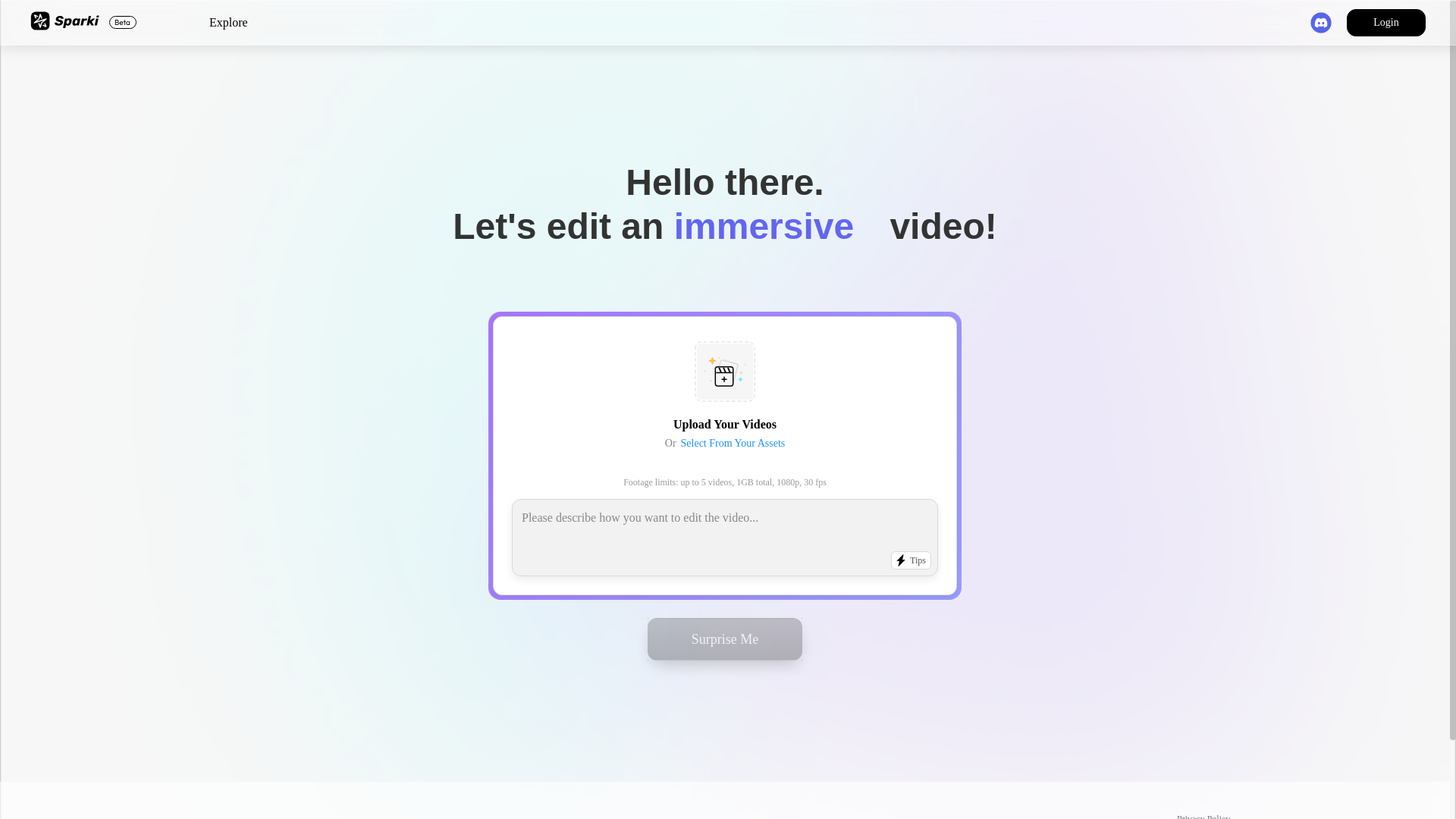 website screenshot of https://sparkii-web-test-new.pages.dev/
