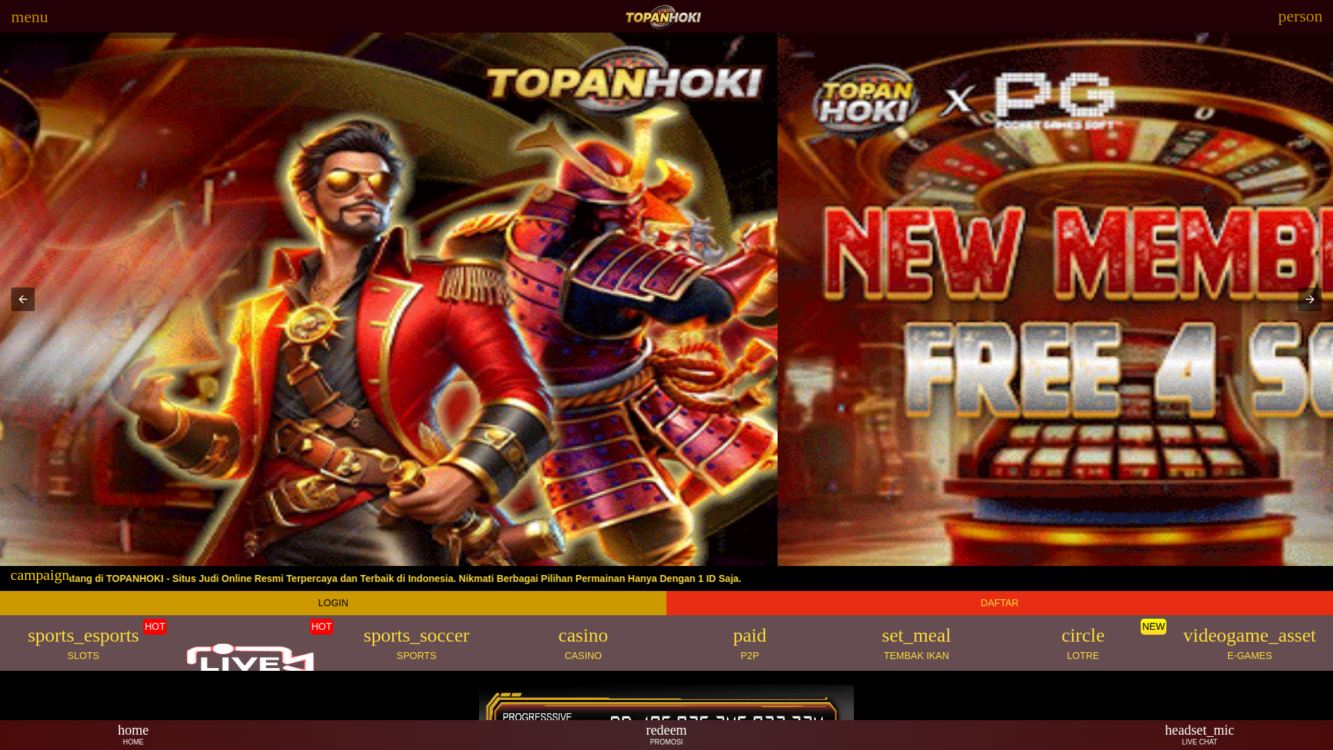 website screenshot of https://topanhokiamp.pages.dev/