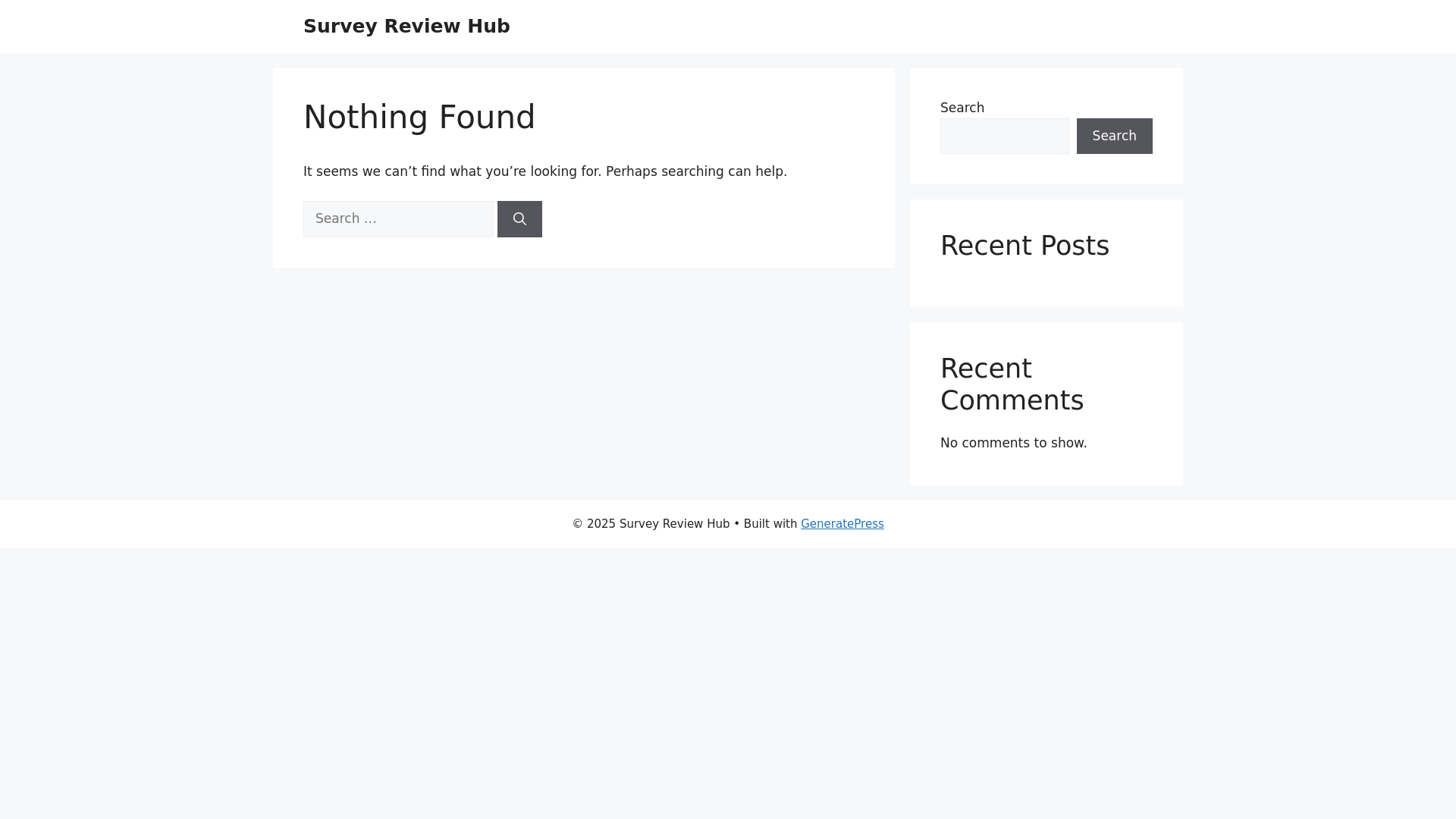 website screenshot of https://surveyreviewhub.com/