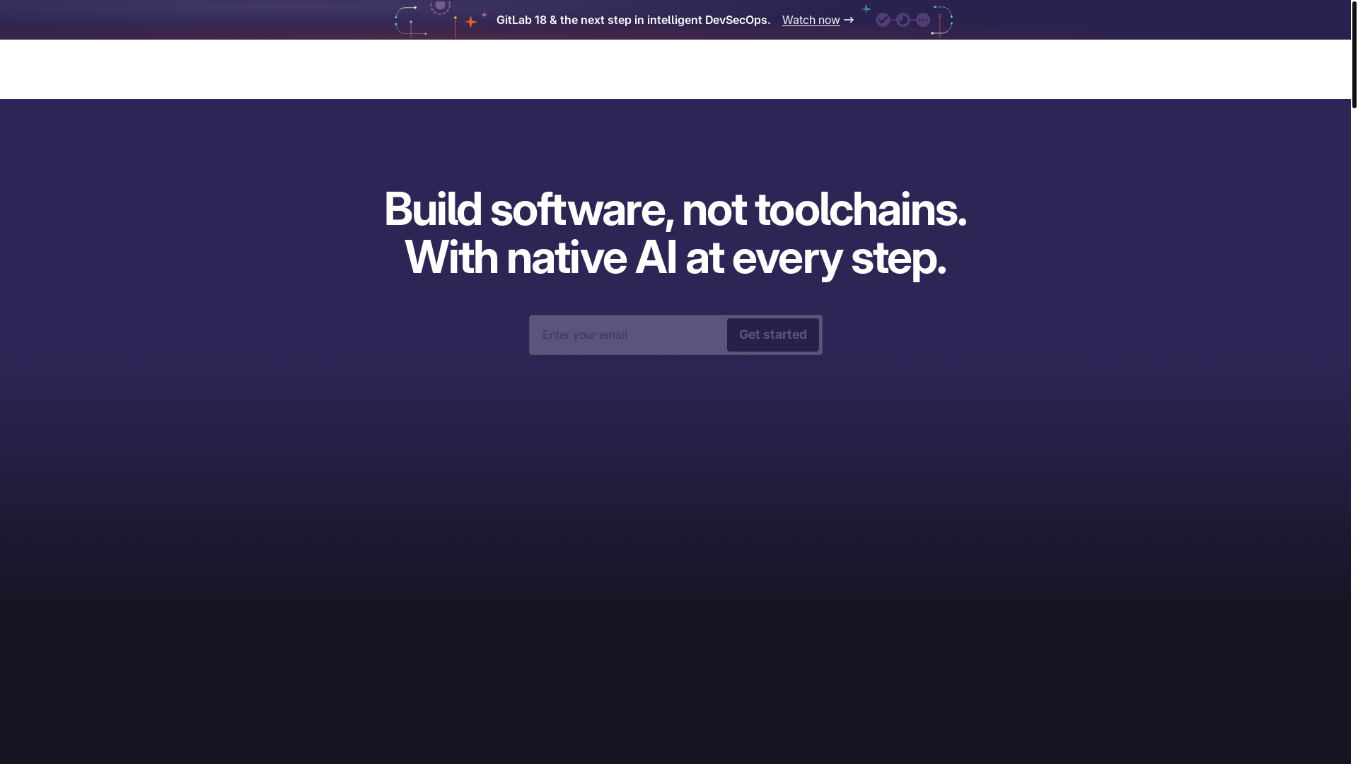 website screenshot of https://gitlab.com/