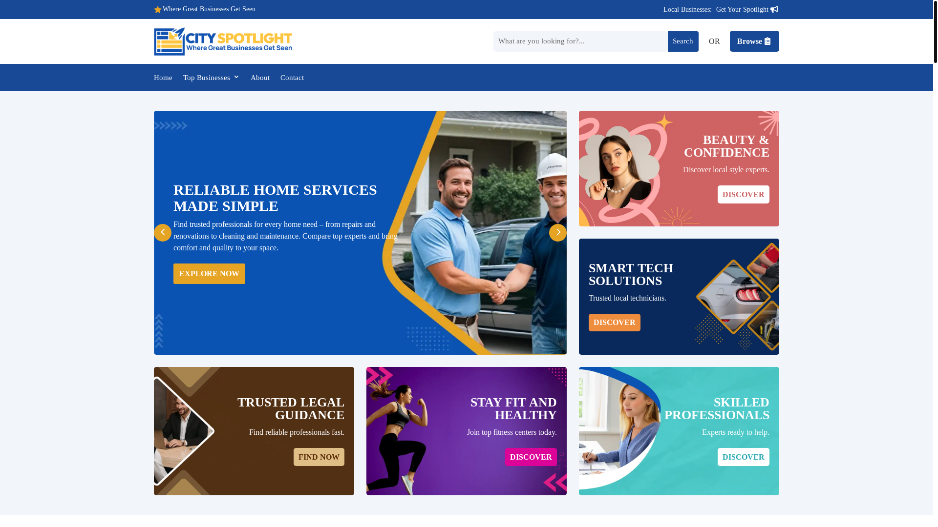 website screenshot of https://ajaxpros.ca/