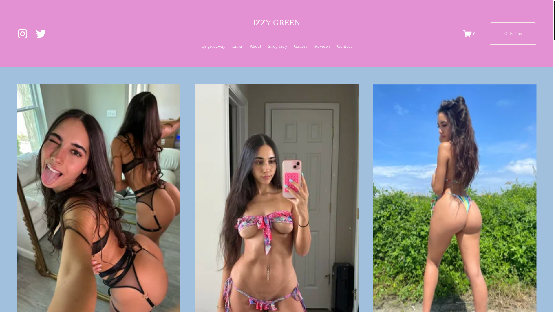 website screenshot of https://theizzygreen.com/gallery