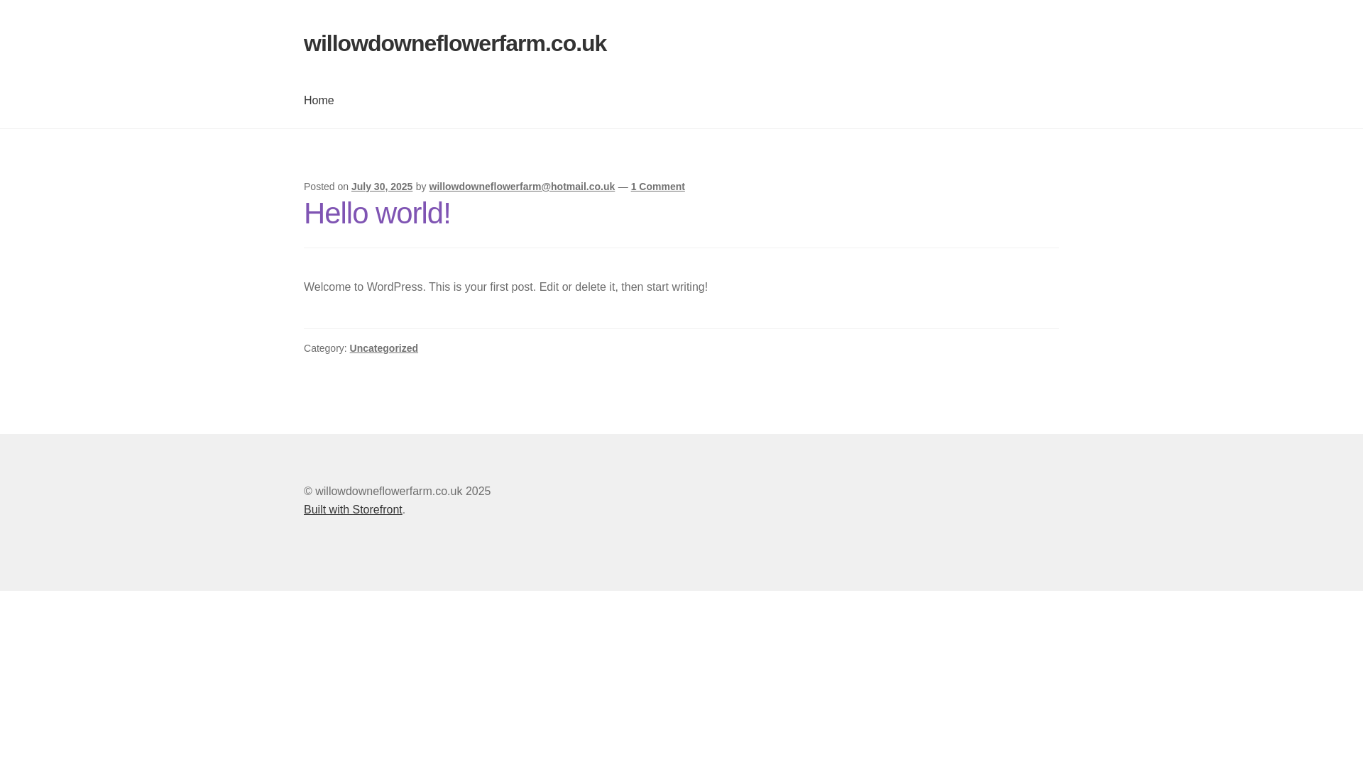 website screenshot of https://willowdowneflowerfarm.co.uk/