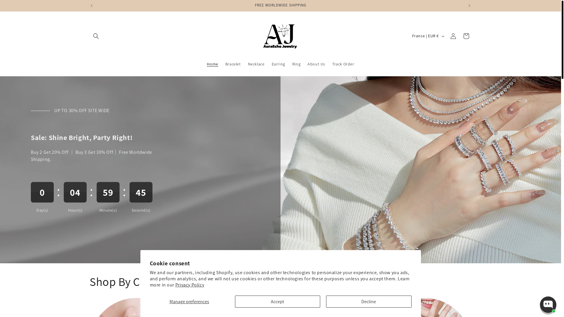 website screenshot of https://auraecho-jewellery.xyz/