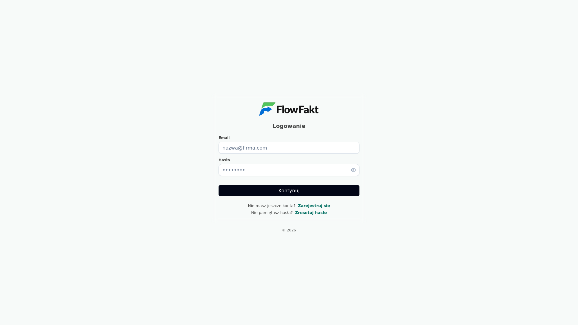 website screenshot of https://flowfakt.pl/