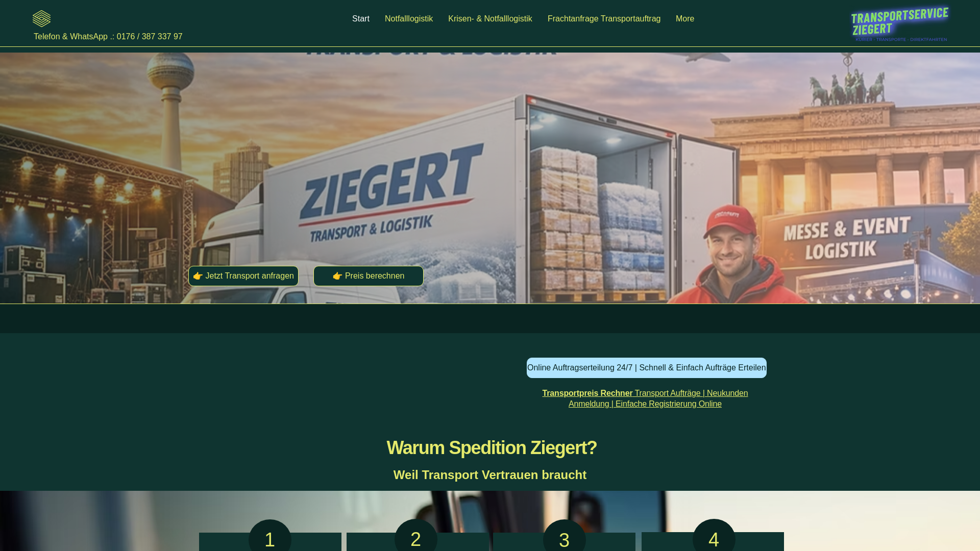 website screenshot of https://kuehltransporter-berlin.de/