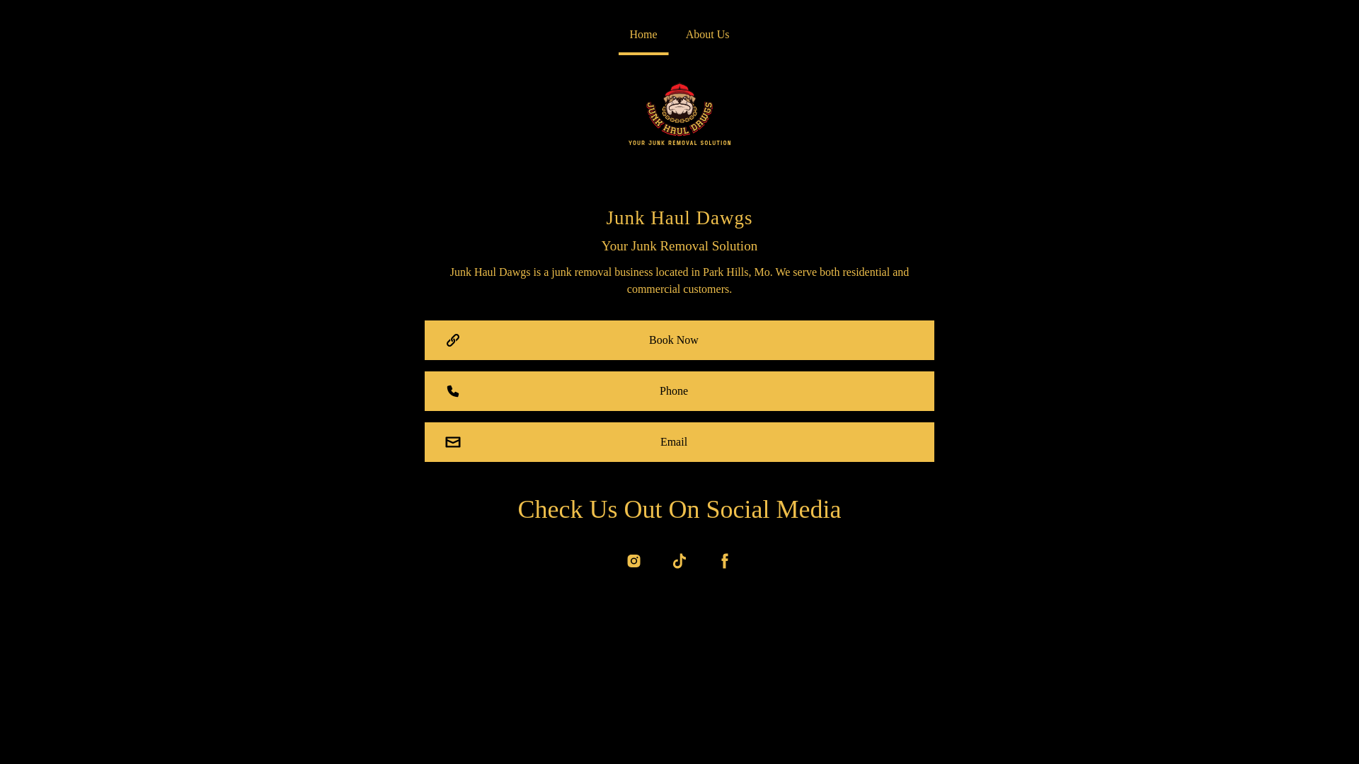 website screenshot of https://junkhauldawgs.com/