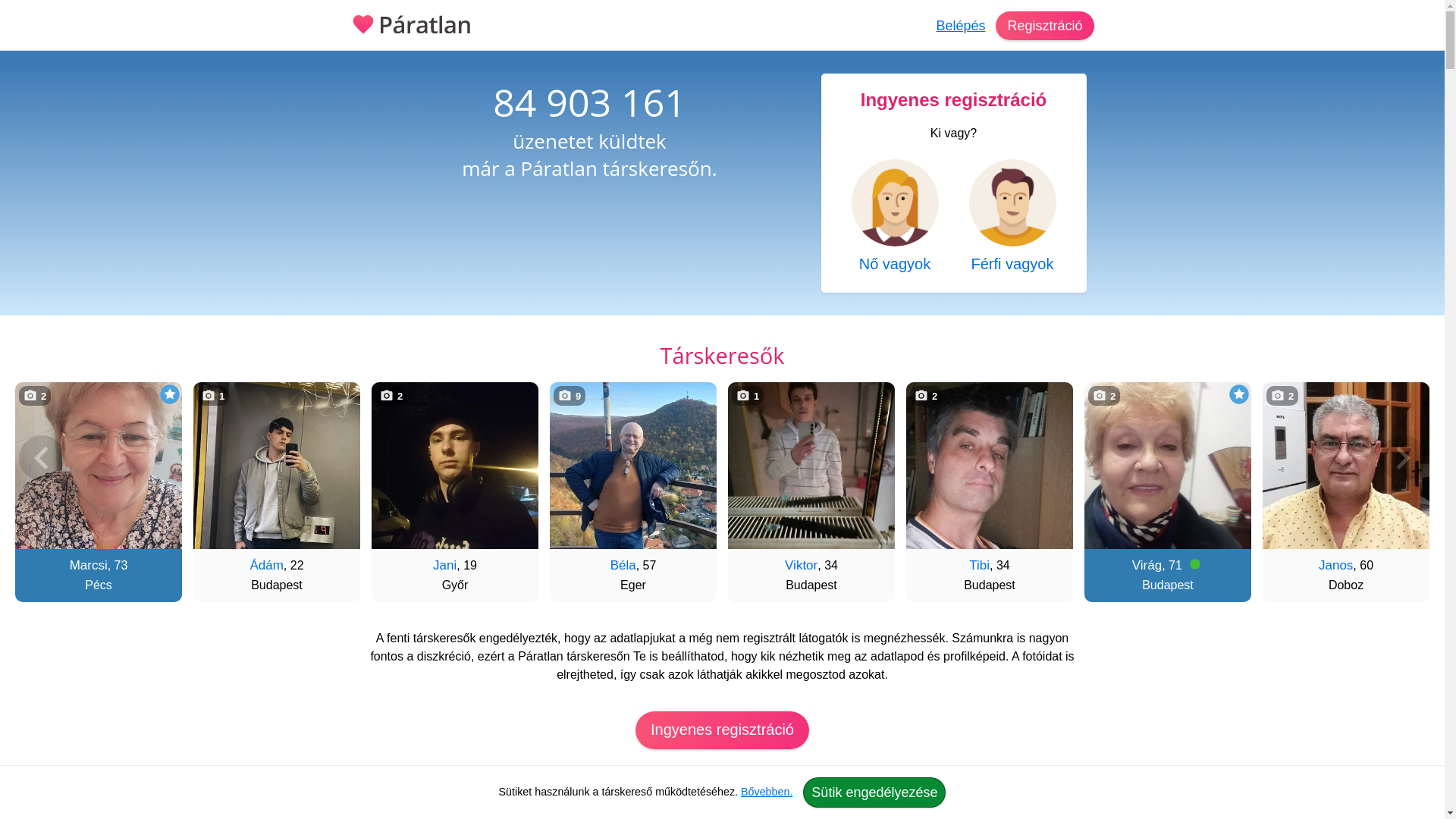 website screenshot of https://www.paratlan.hu/