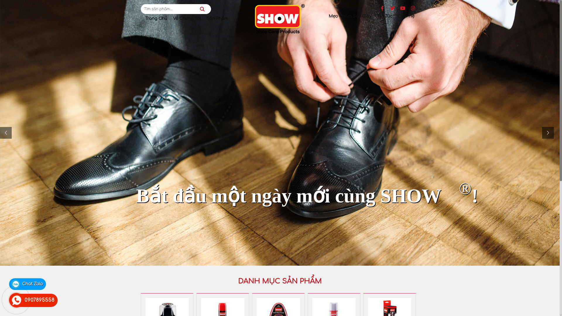 website screenshot of https://showshoecare.vn/