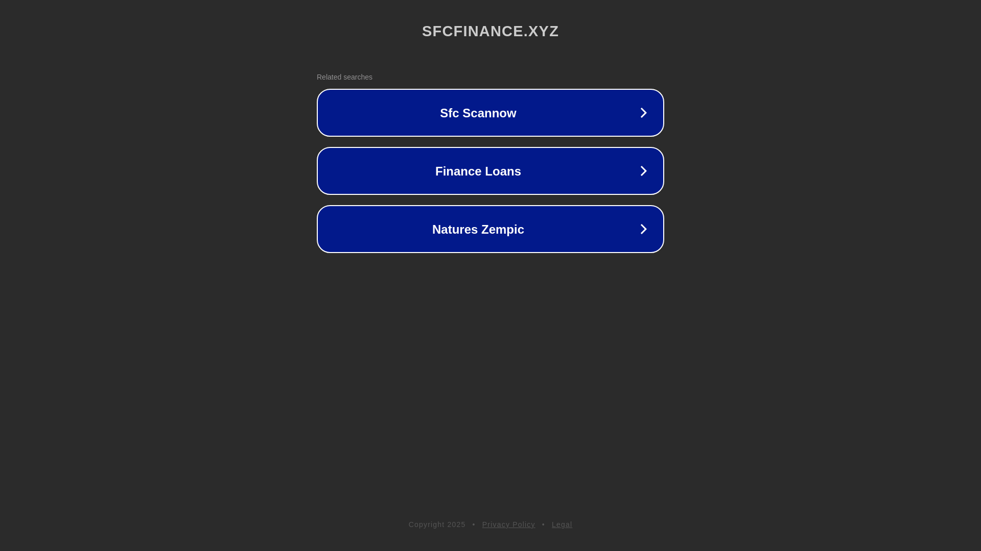 website screenshot of https://sfcfinance.xyz/