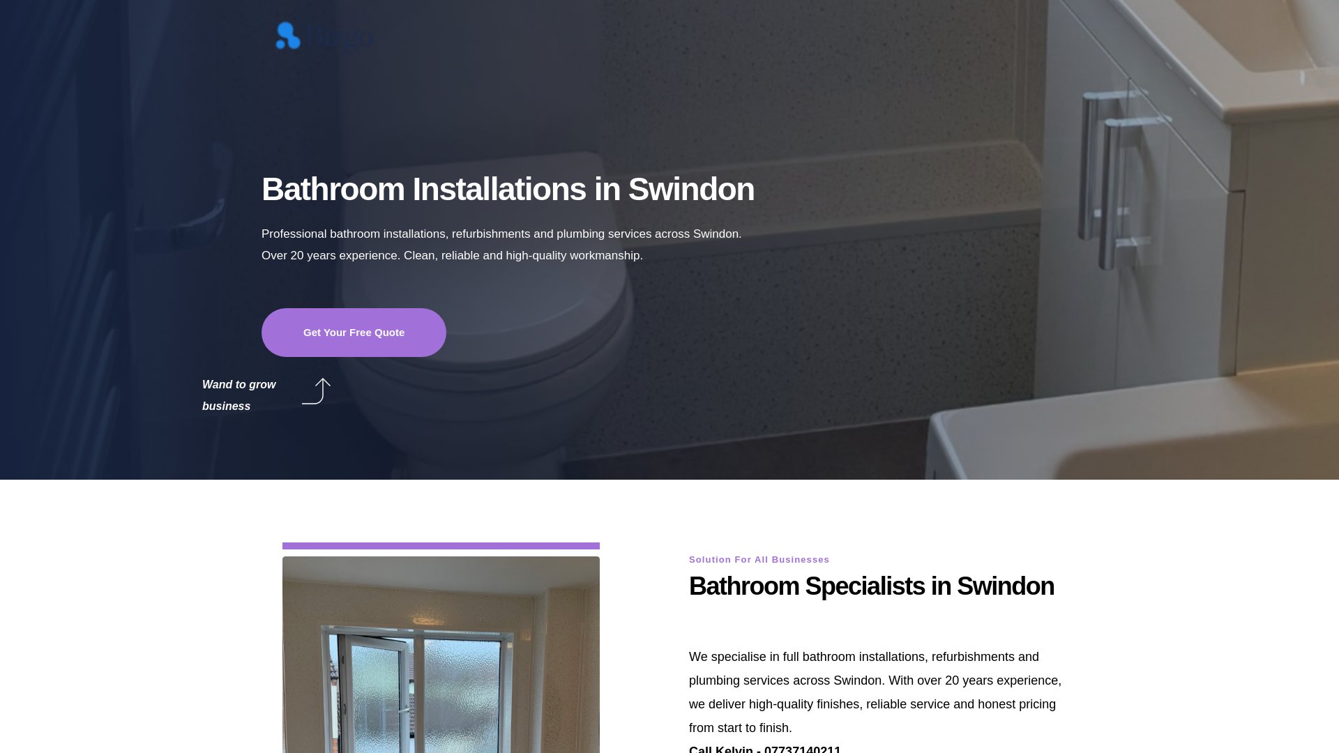 website screenshot of https://summitbathroomsuk.co.uk/