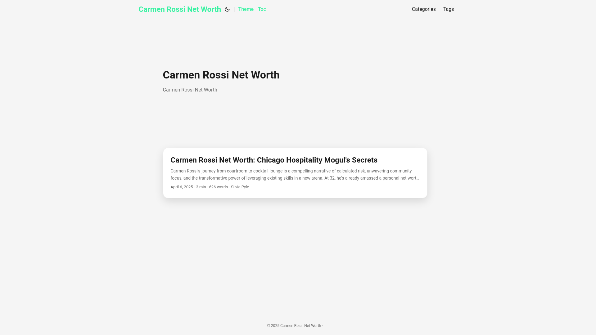 website screenshot of https://carmen-rossi-net-worth.pages.dev/