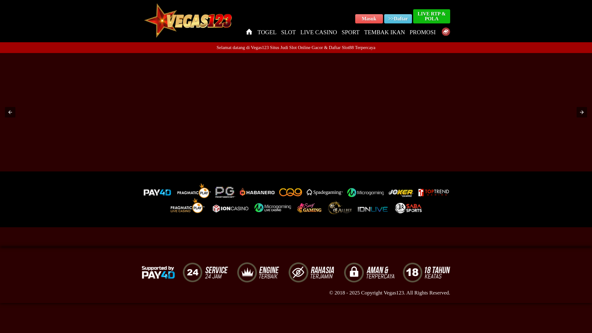 website screenshot of https://vegas313.pages.dev/