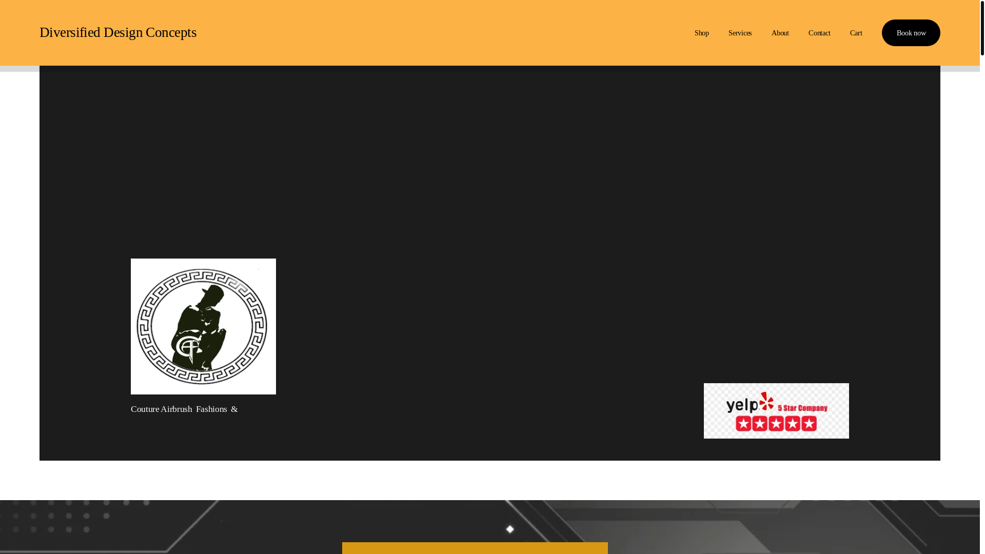 website screenshot of https://diversifieddesignconcepts.com/