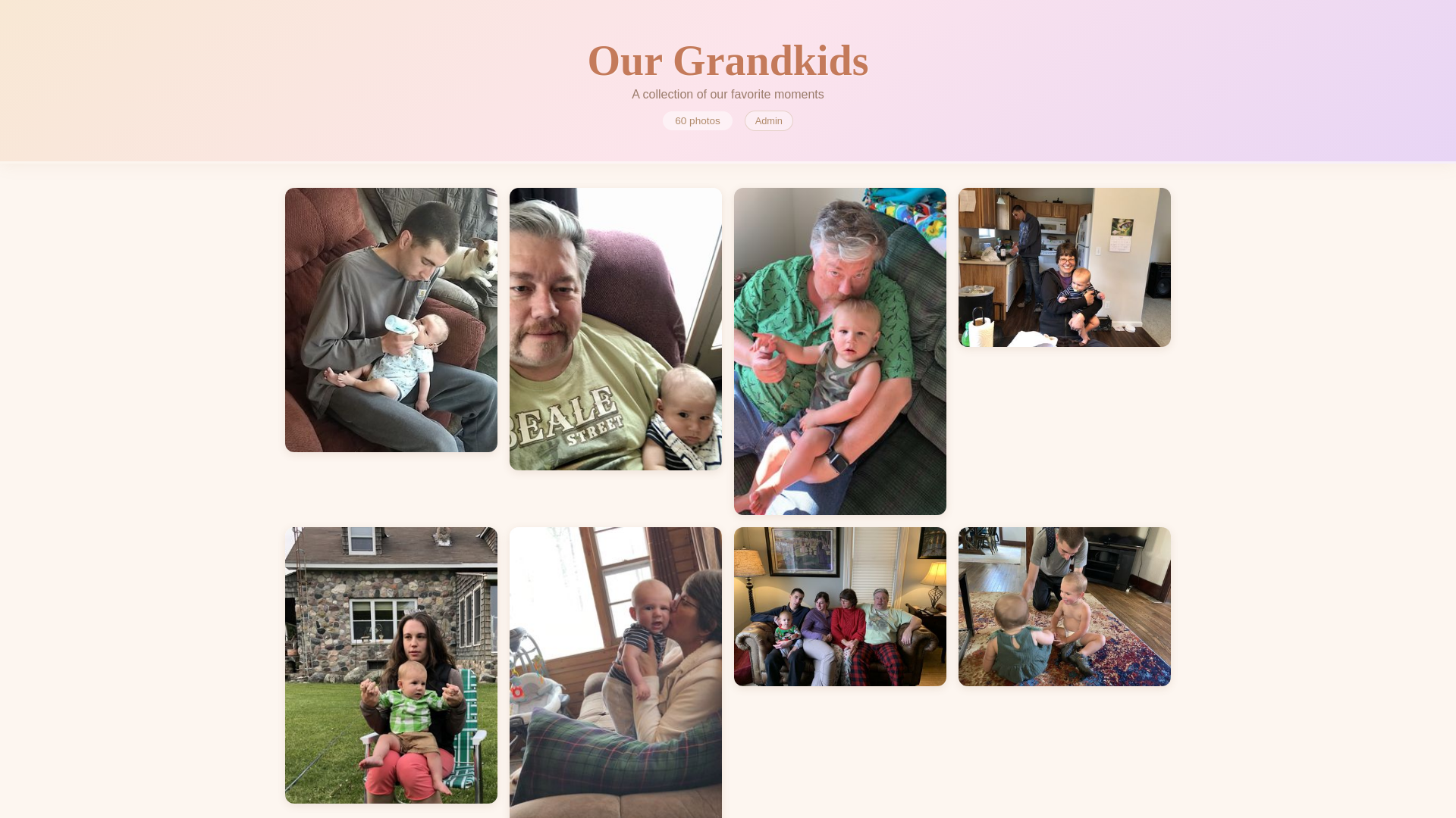 website screenshot of https://kids-photo-album.pages.dev/