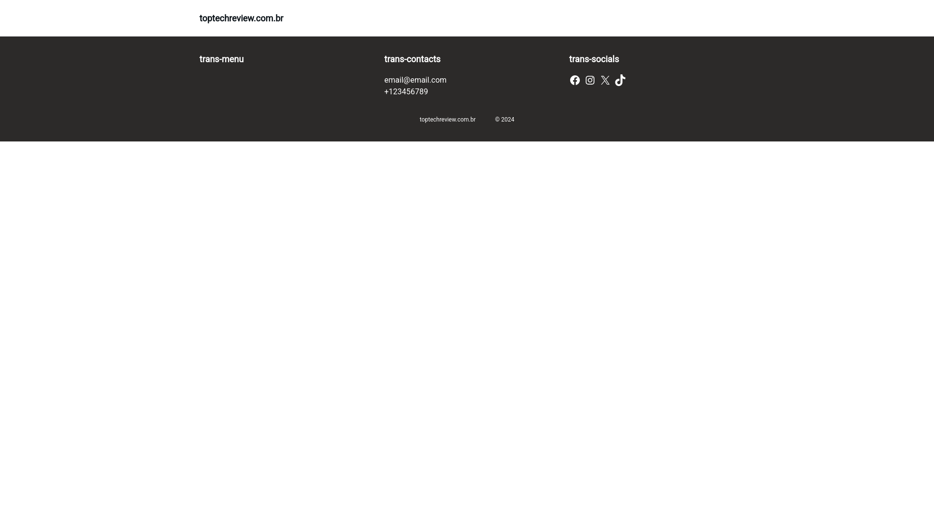 website screenshot of https://toptechreview.com.br/