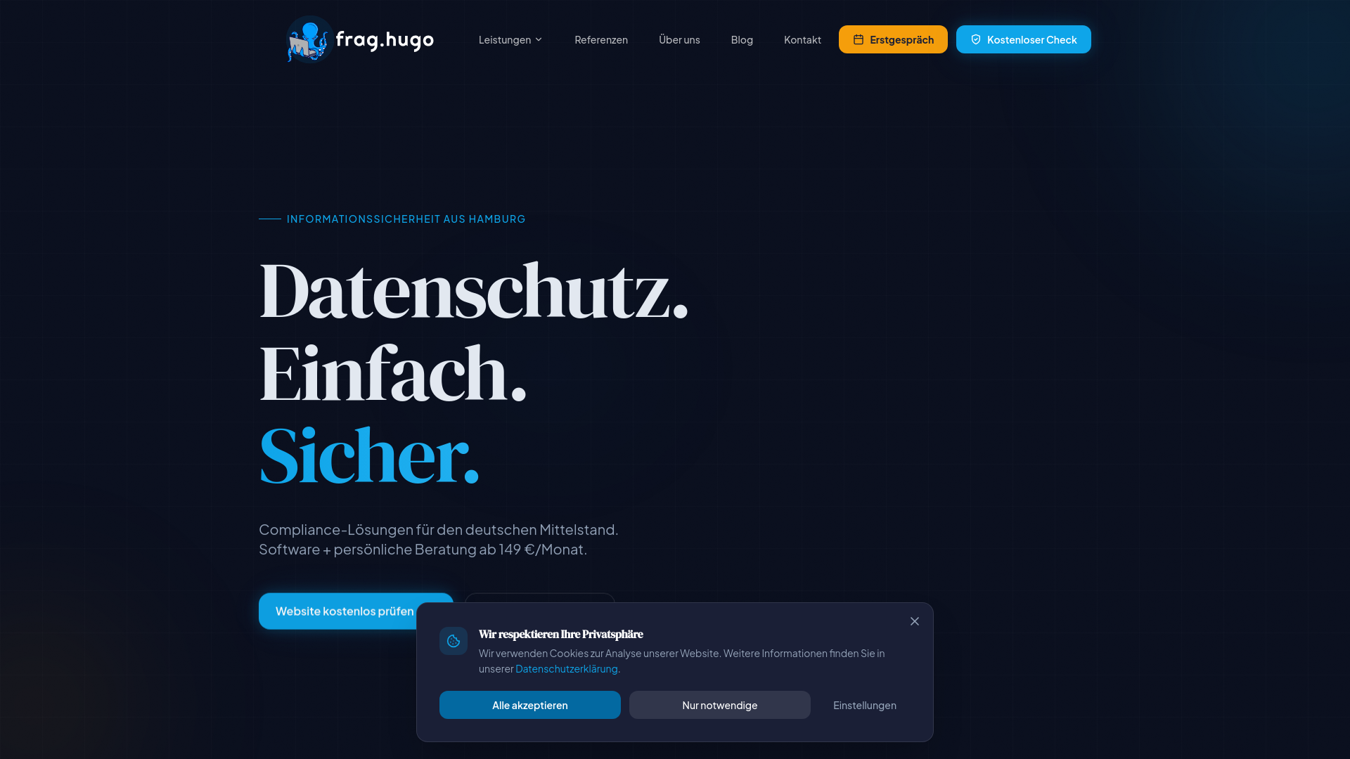 website screenshot of https://fraghugo-website.pages.dev/