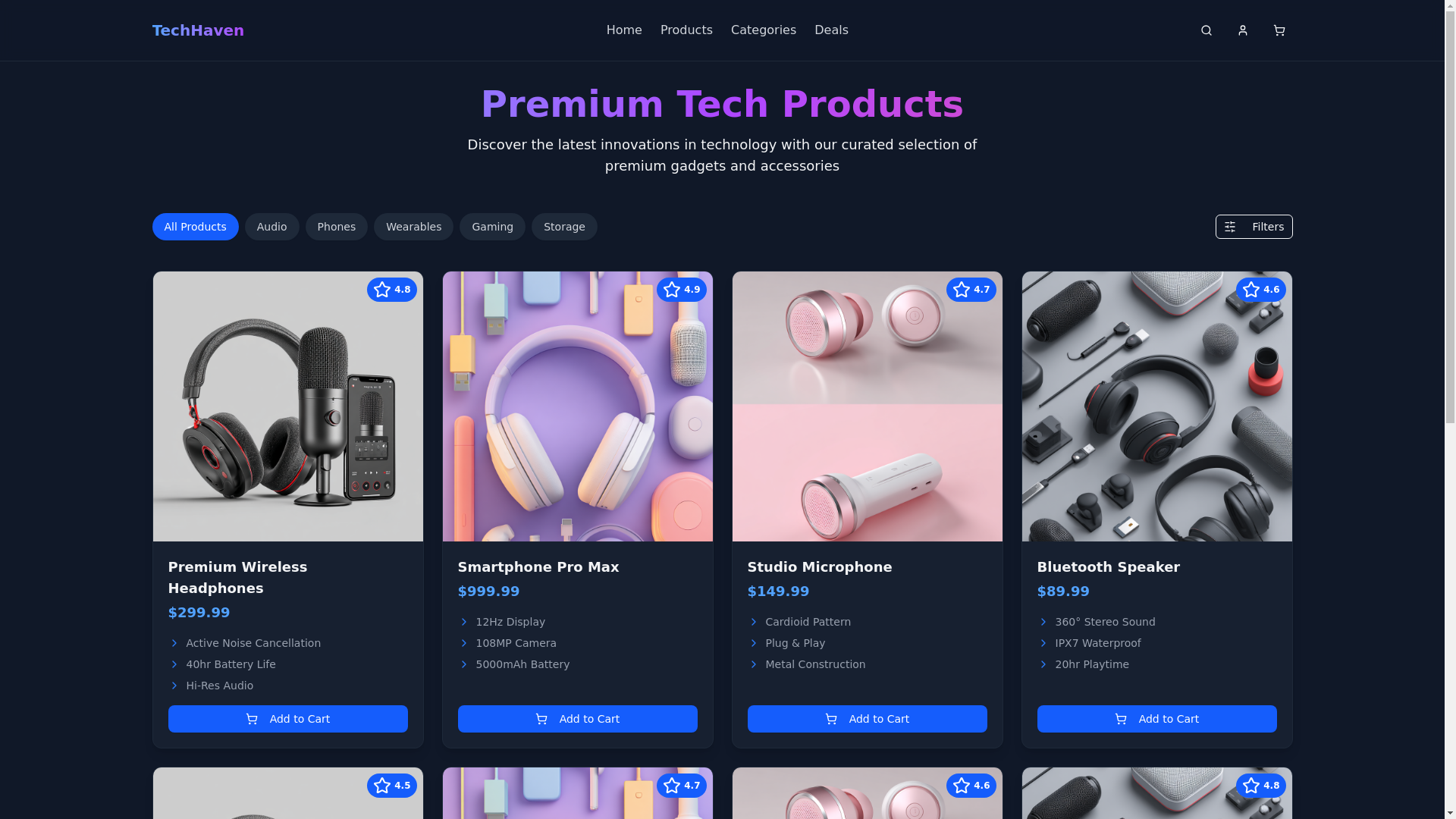 website screenshot of https://techhaven.pages.dev/