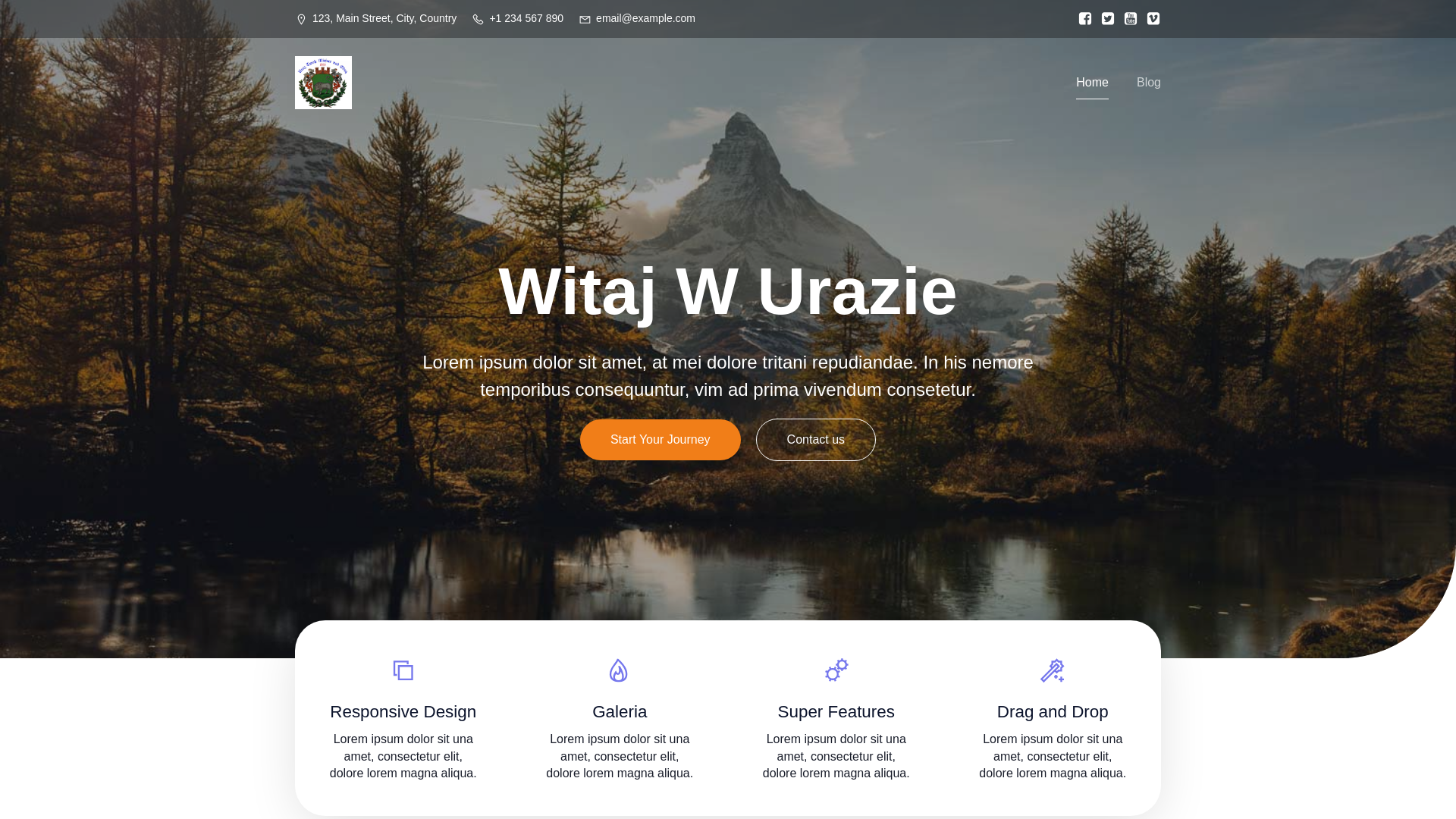 website screenshot of https://miasteczko-auris.pl