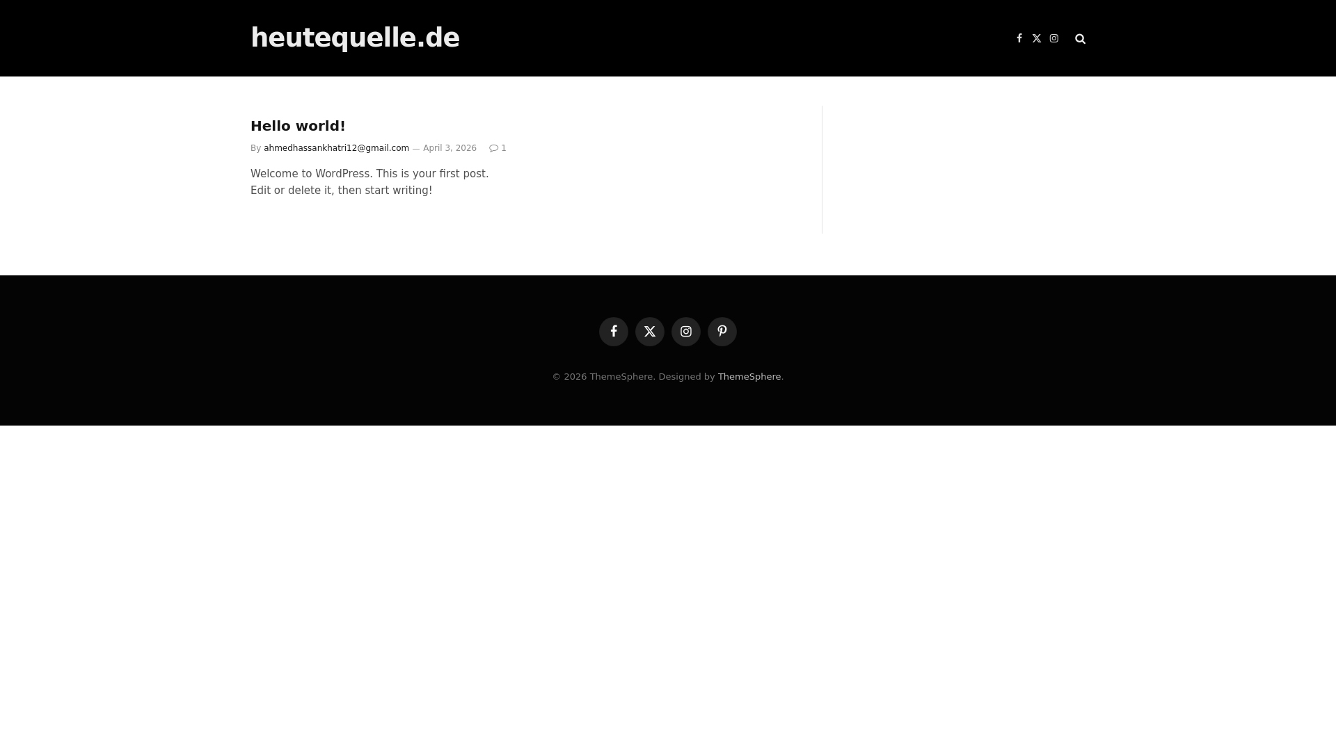 website screenshot of https://heutequelle.de/
