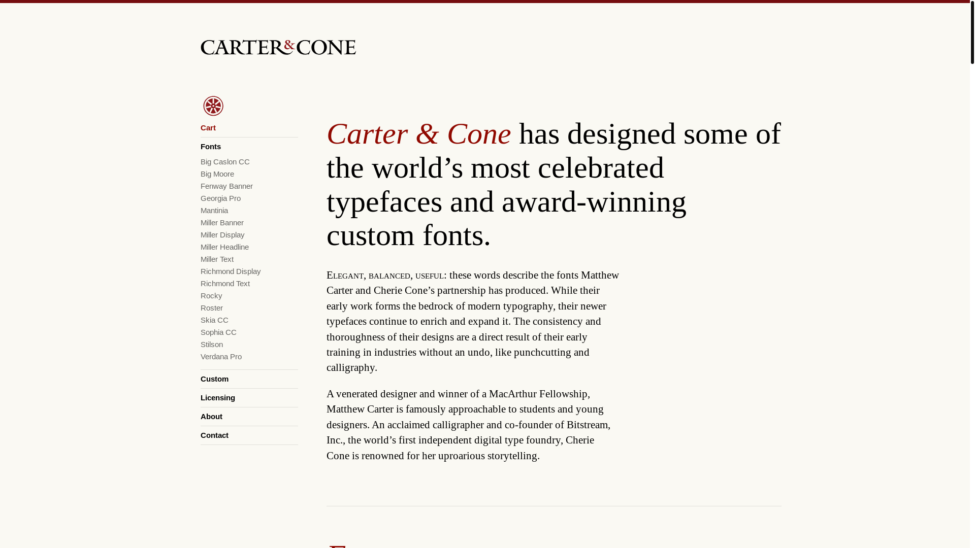 website screenshot of https://carterandcone-com.pages.dev/
