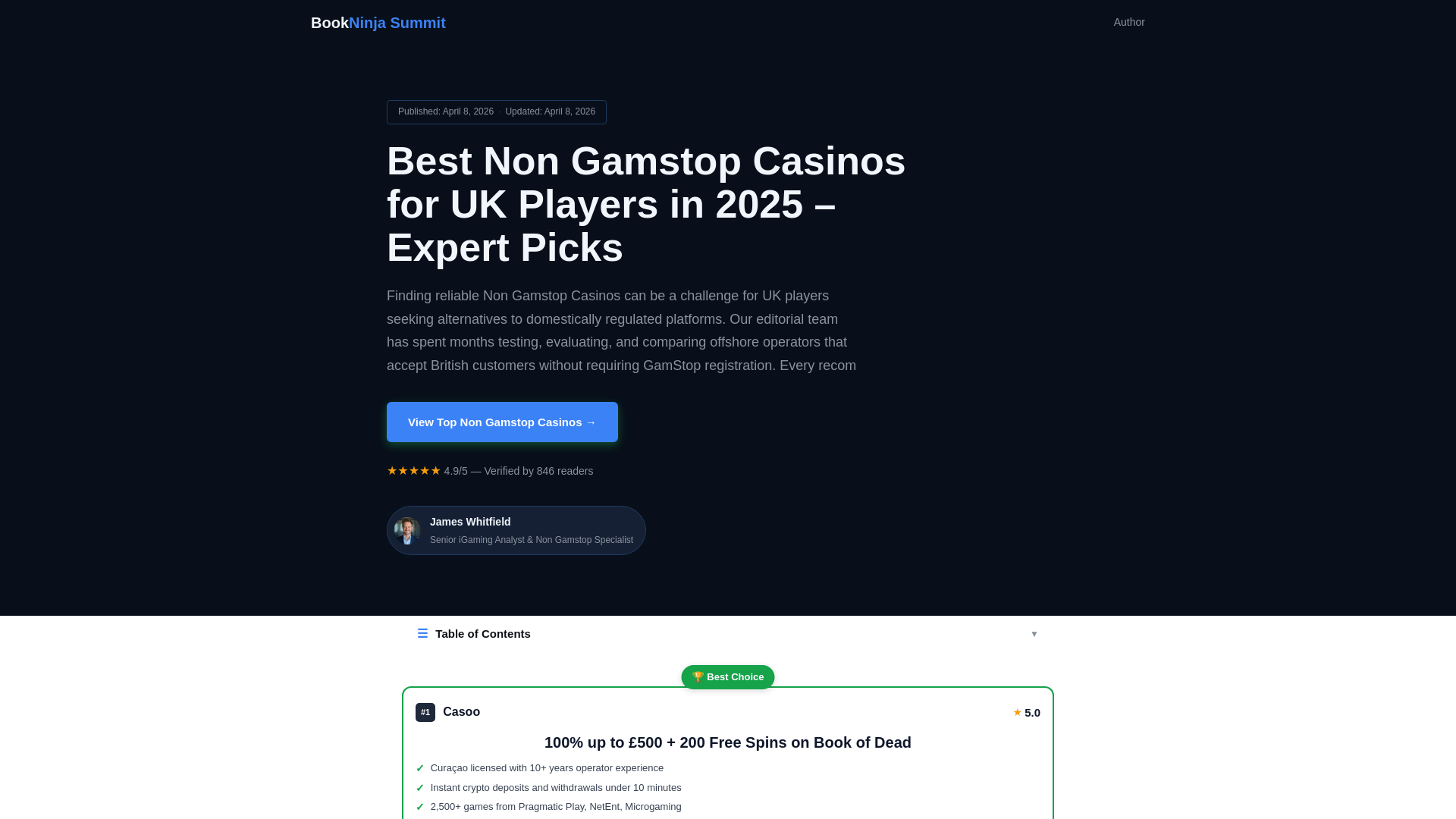 website screenshot of https://bookninjasummit-com.pages.dev/