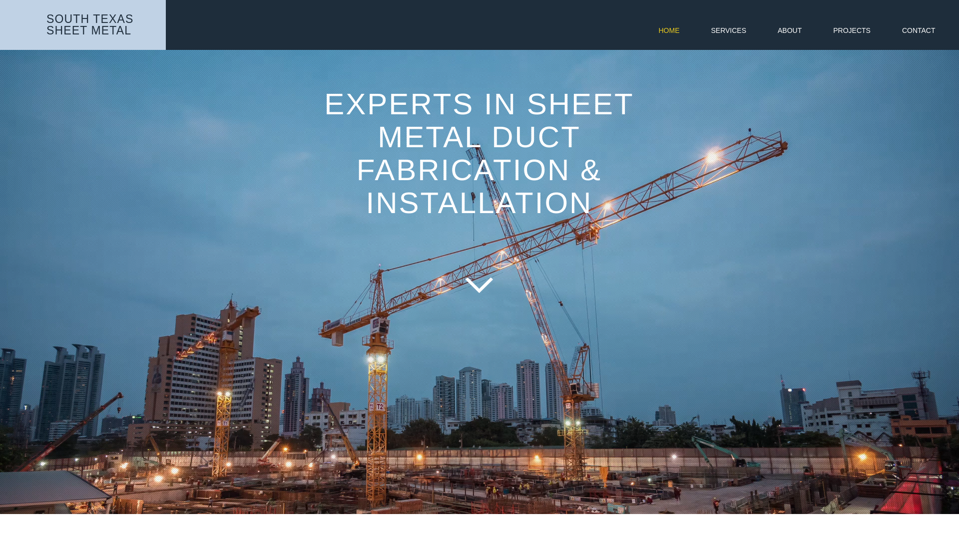 website screenshot of https://southtexassheetmetal.com/