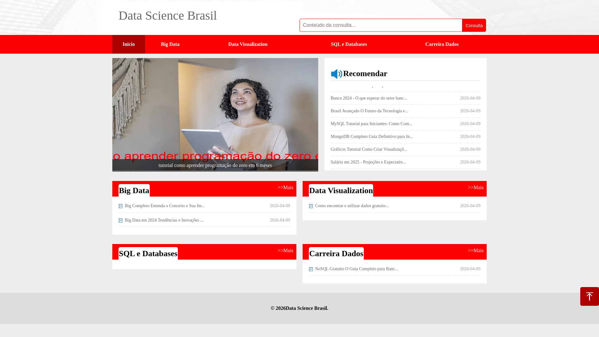 website screenshot of https://datasciencebr1.com/