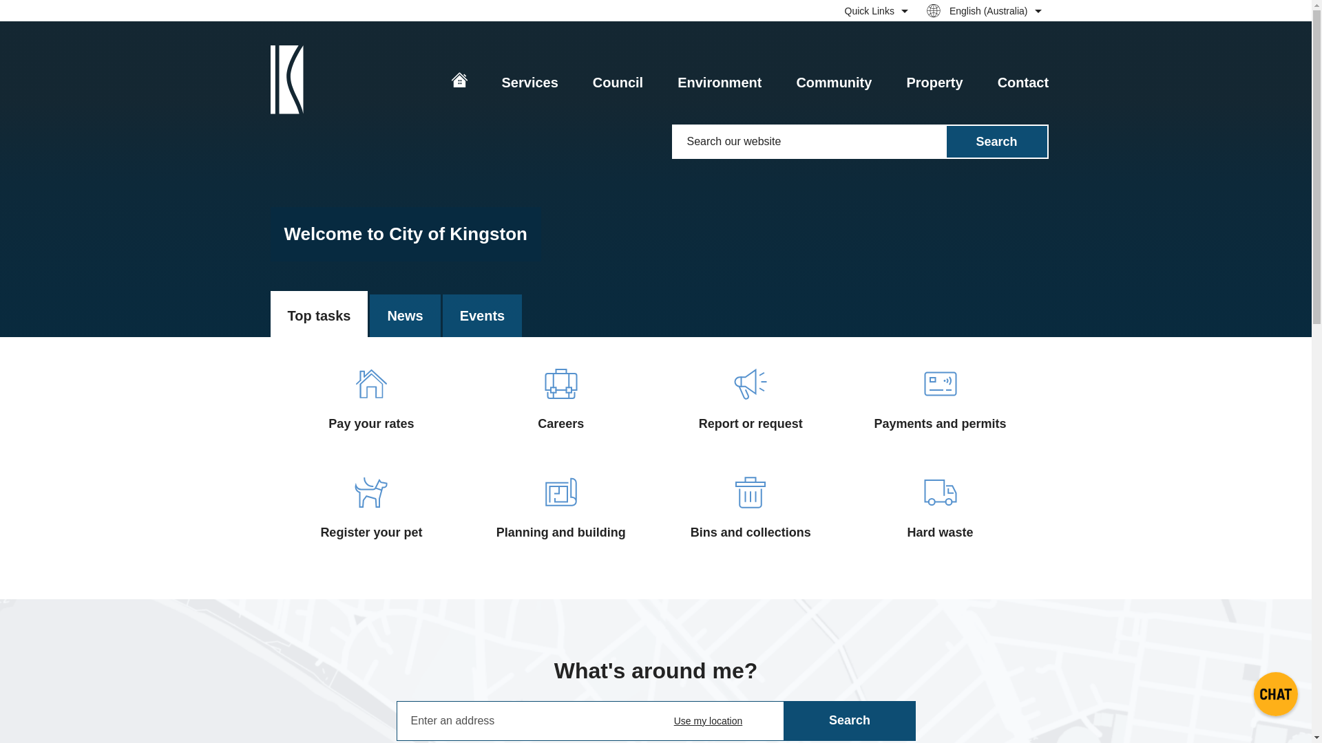 website screenshot of https://www.kingston.vic.gov.au/