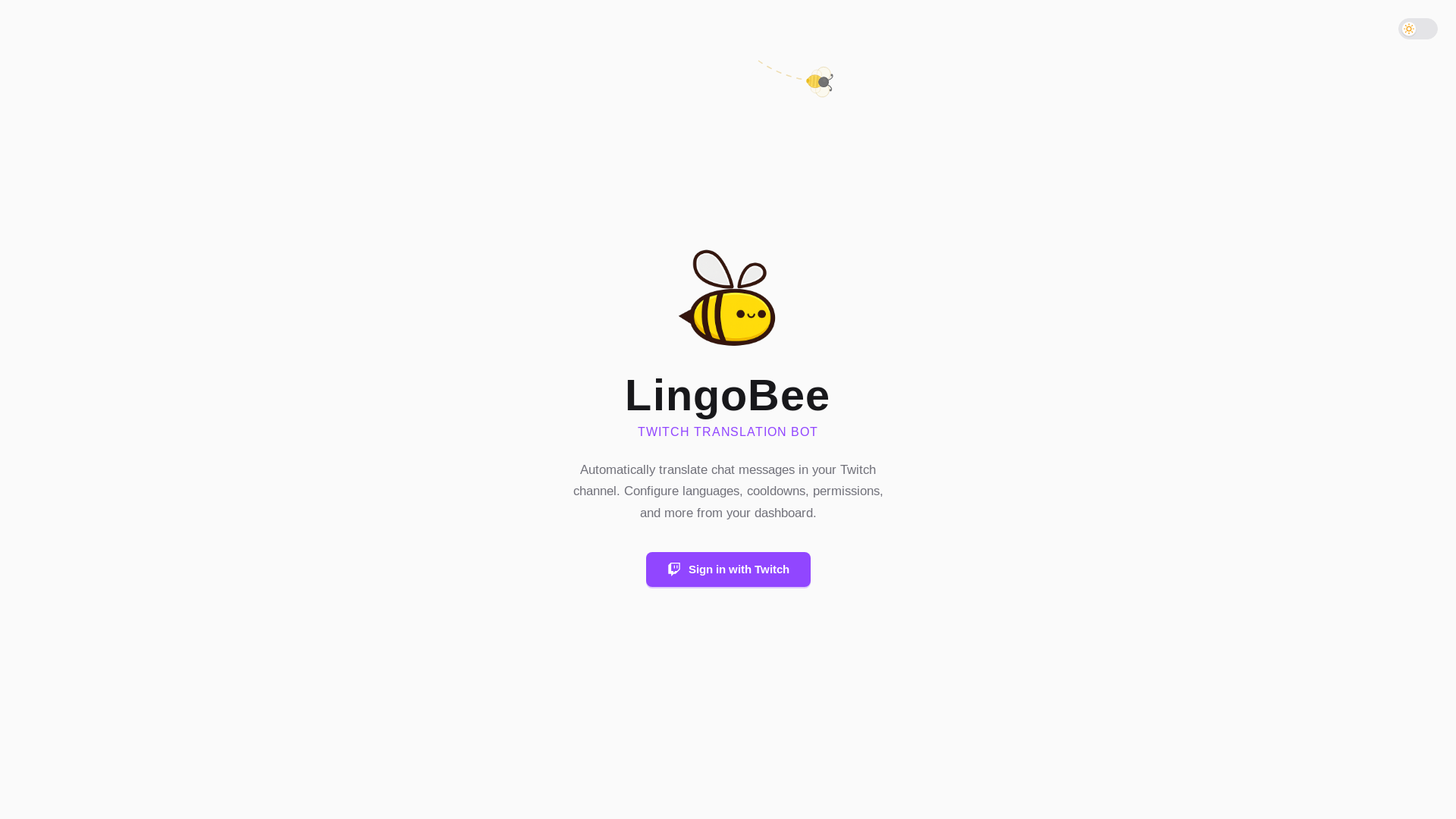 website screenshot of https://lingobee.chat/