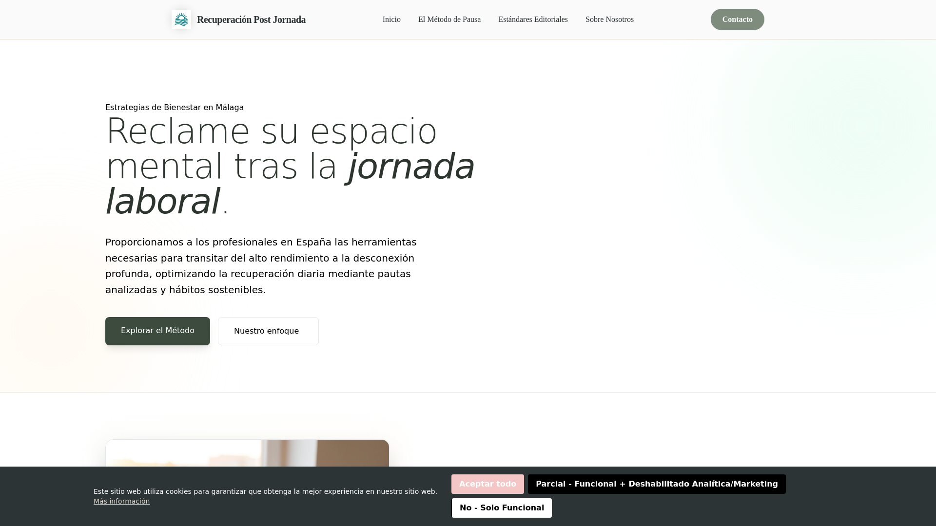 website screenshot of https://recuperacionpostjorn.info