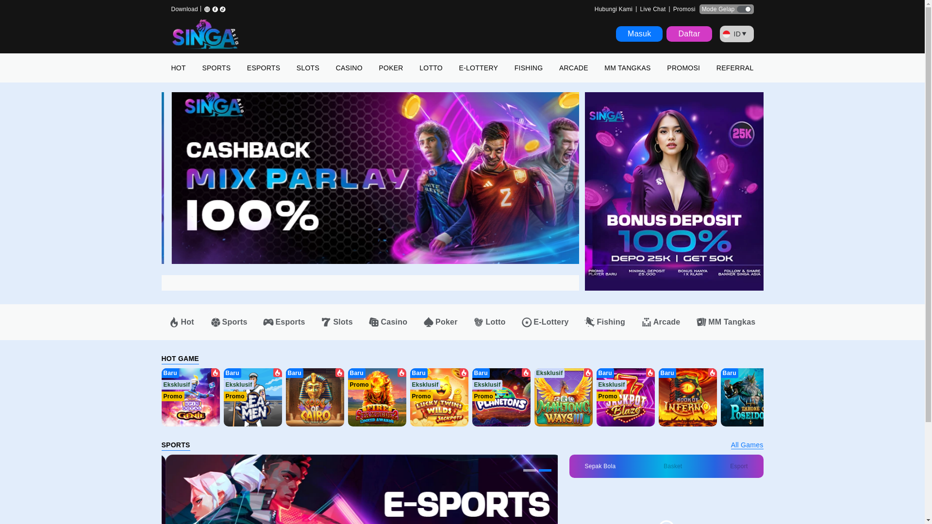 website screenshot of https://singacuan.club/